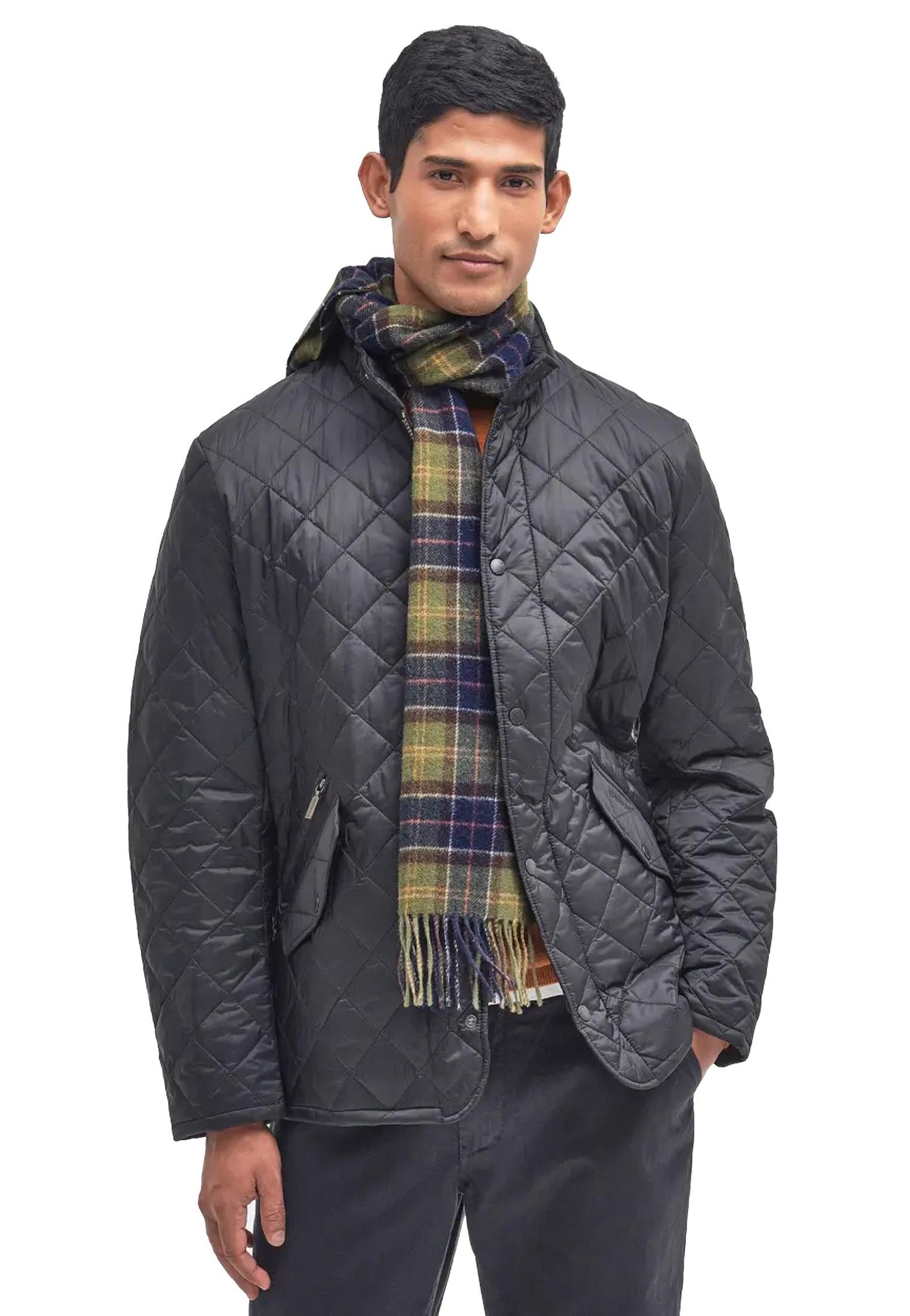 Sciarpa classica lana tartan verde e blu Barbour A25 252MUSC0001 TN11TN11 BARBOUR