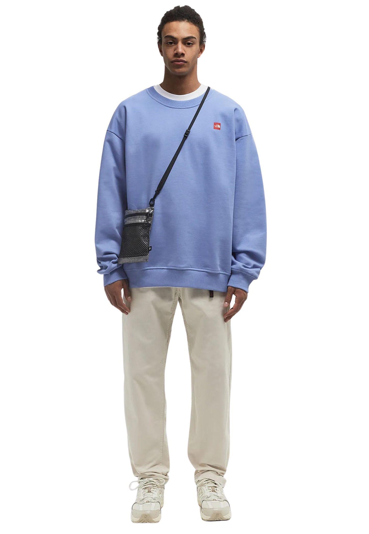 Felpa Axys oversized girocollo blu The North Face P25 NF0A8C1S0YI1 NF0YINF0YI THE NORTH FACE