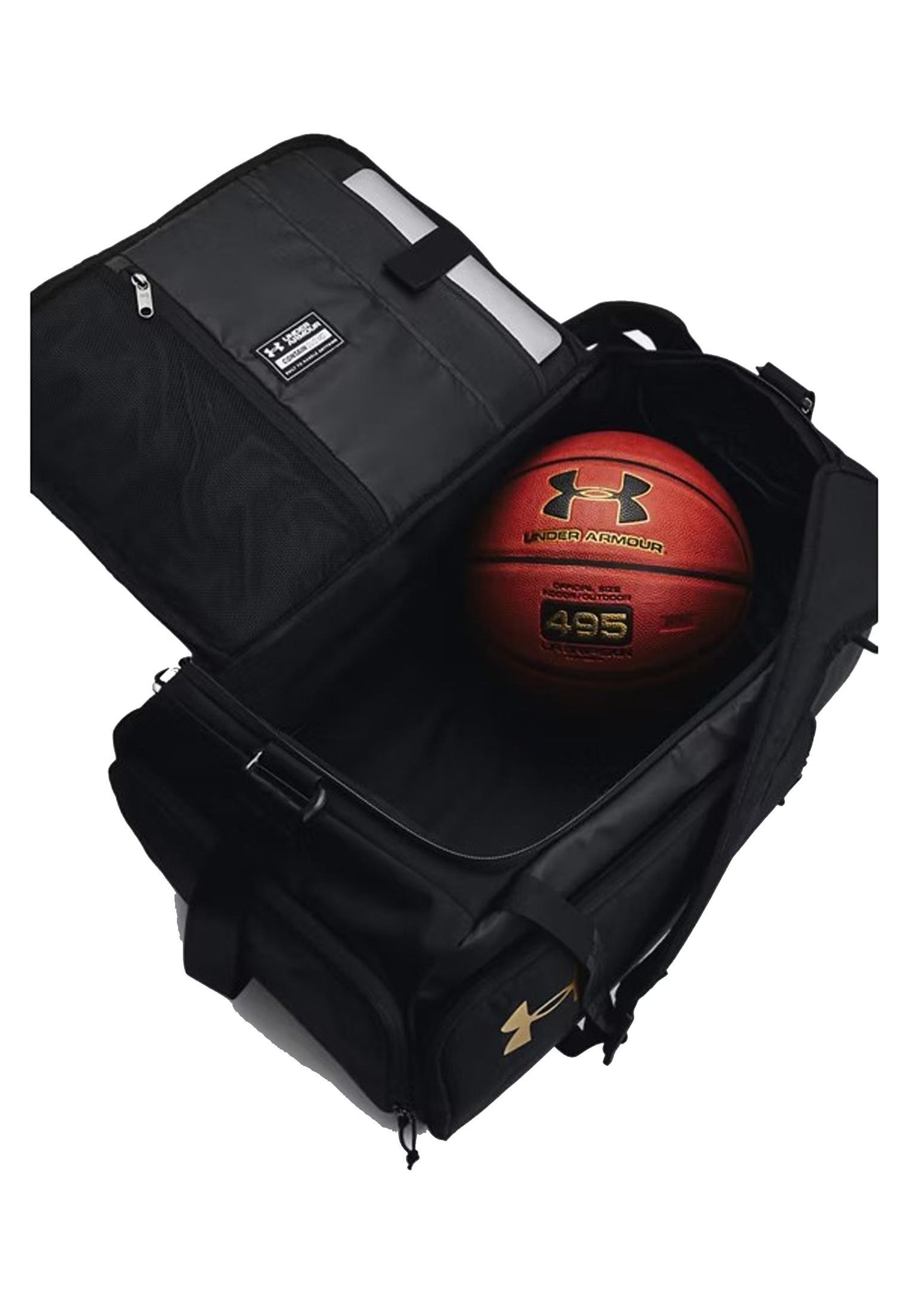 Borsone sportivo nero 50L UA Contain Duo MP Duffle Under Armour A25 77-1381919 00010001 UNDER ARMOUR