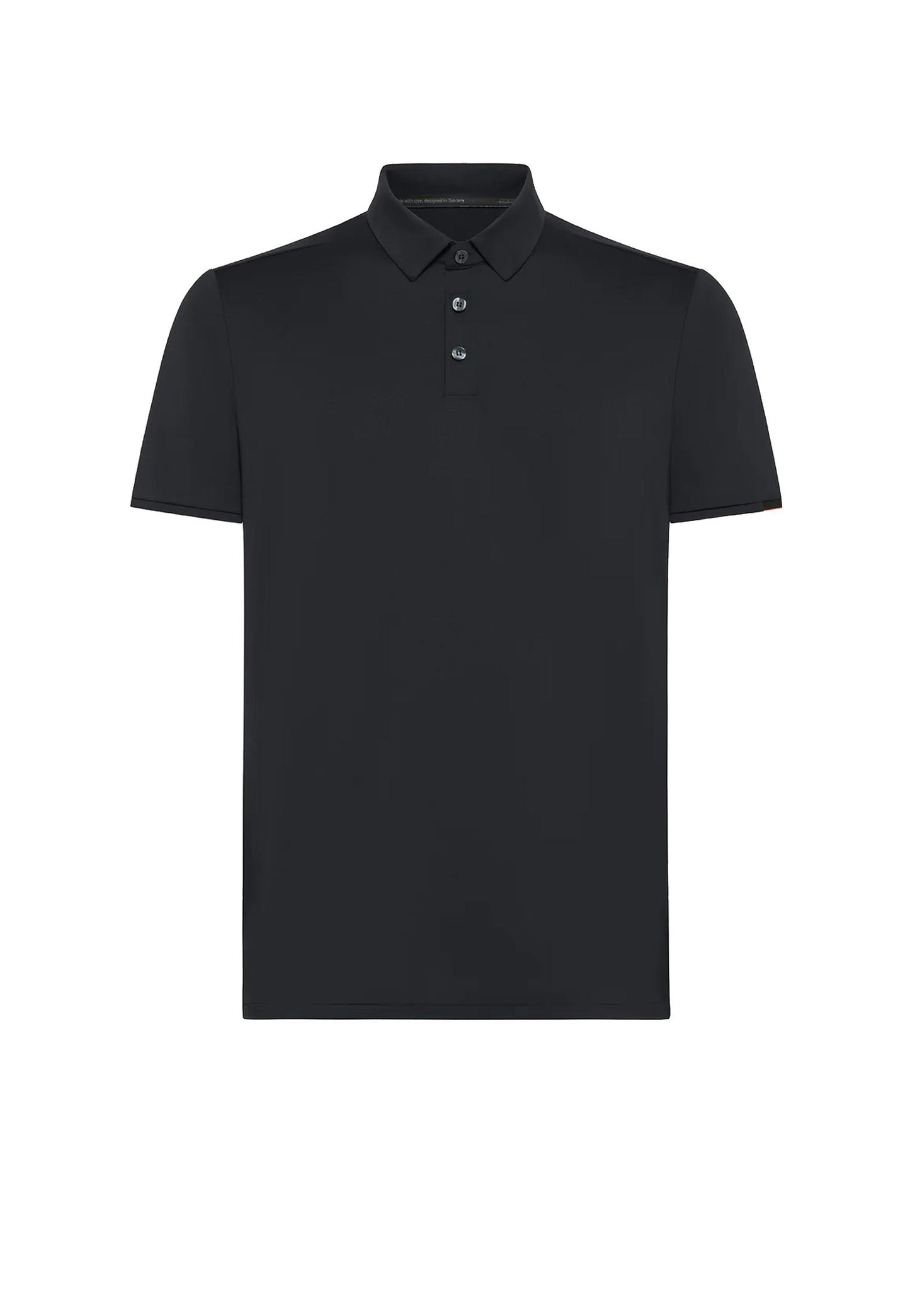 Polo mezza manica nera elasticizzata traspirante Oxford Logo RRD P26 26217 1010 RRD