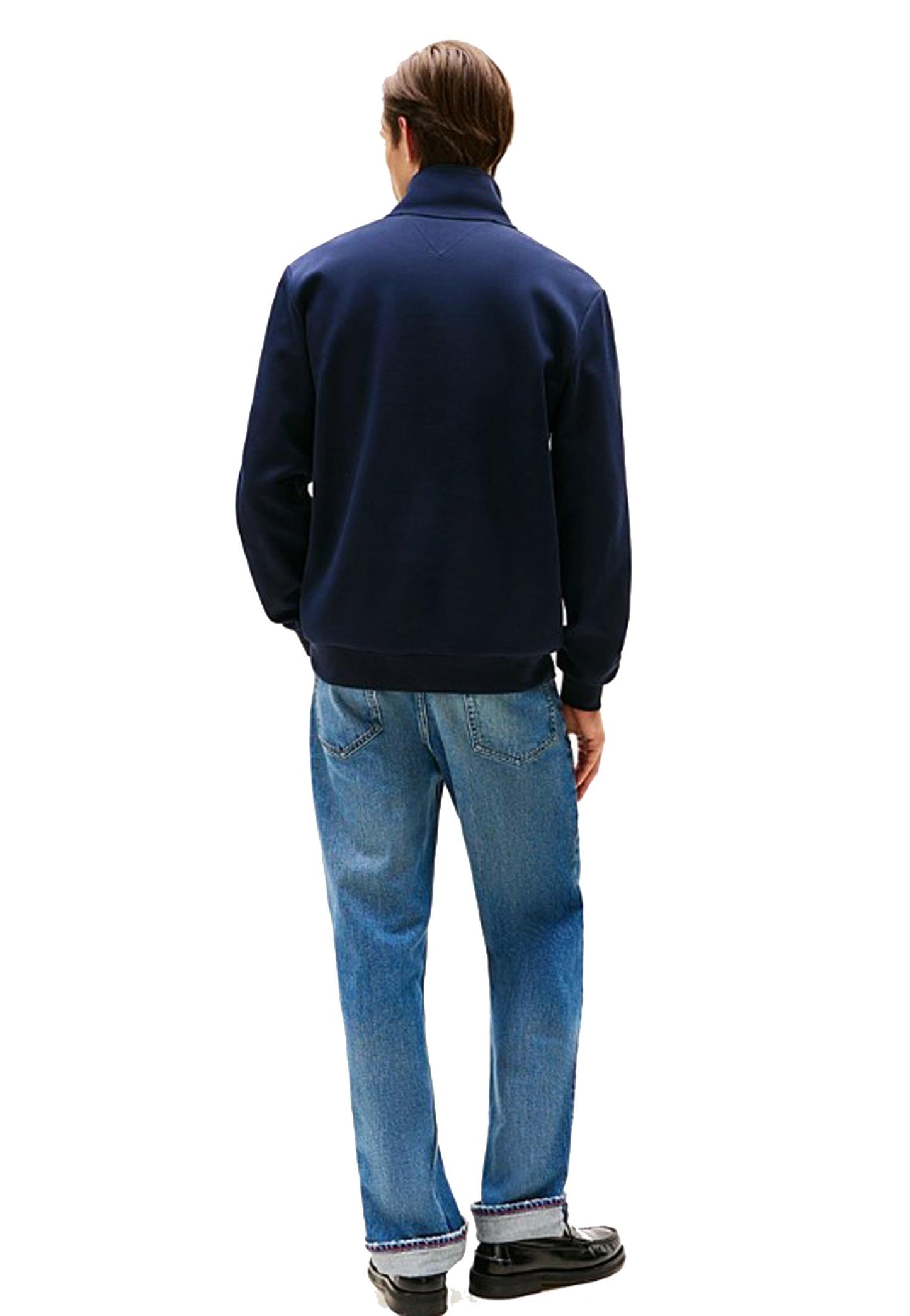 Felpa con mezza zip blu tessuto tecnico Tommy Hilfiger P26 MW0MW36510DW5 DW5DW5 TOMMY HILFIGER PRE
