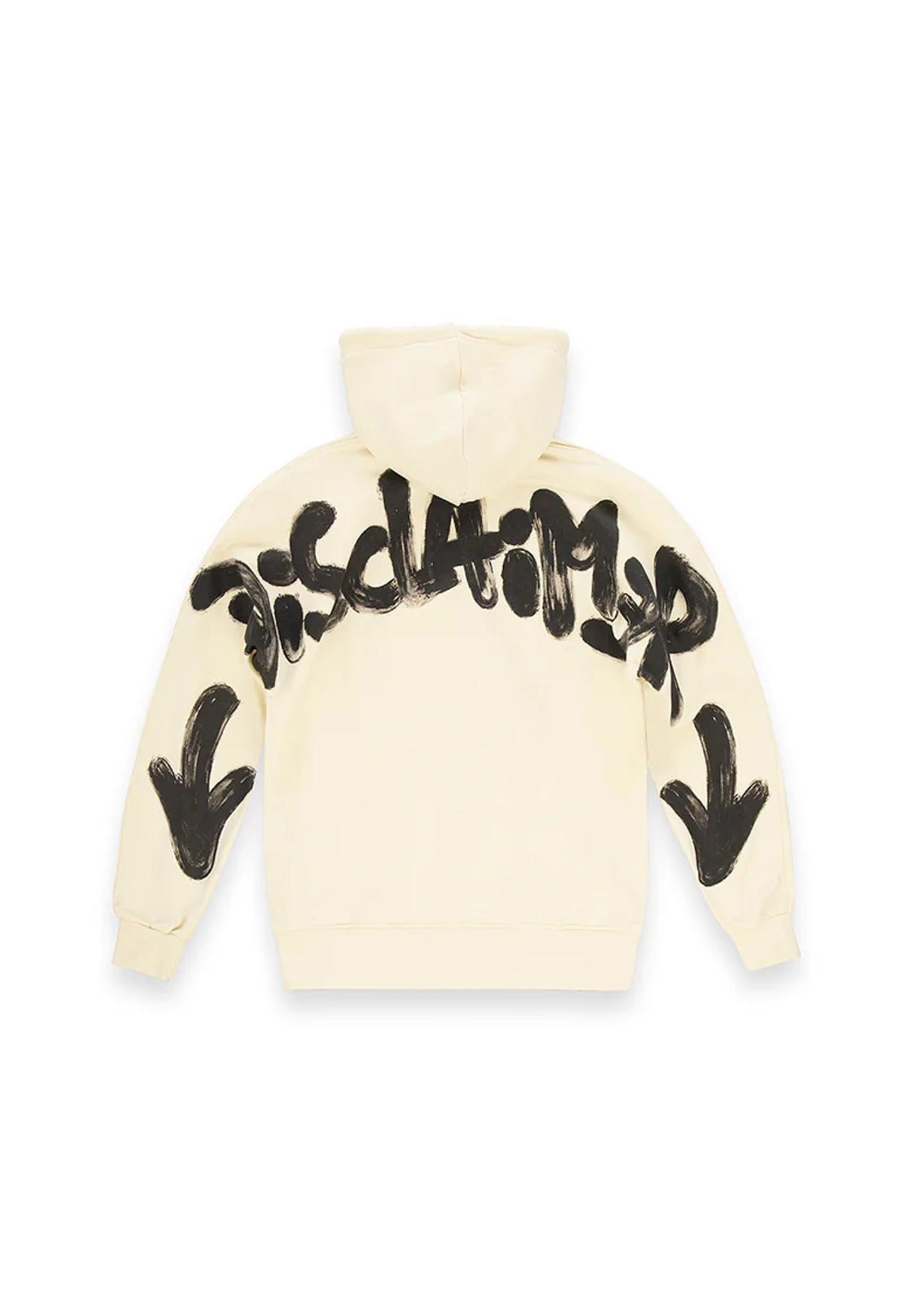 Felpa con cappuccio bianca Disclaimer A25 25IDS55100 //LATTE/MILITARE DISCLAIMER