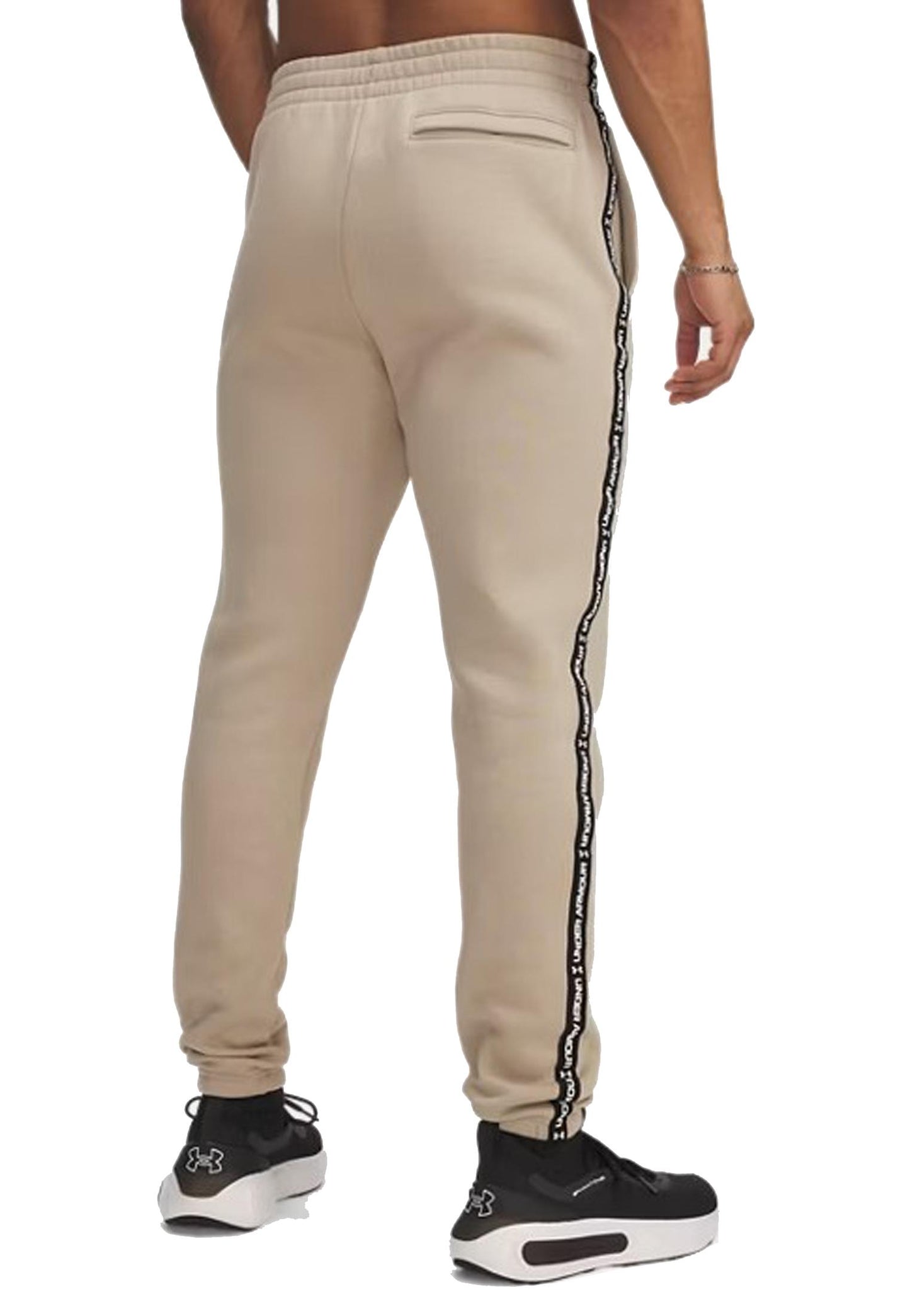 Pantaloni felpati pile sportivi jogger beige Icon Fleece Under Armour A25 77-1389358 02990299 UNDER ARMOUR