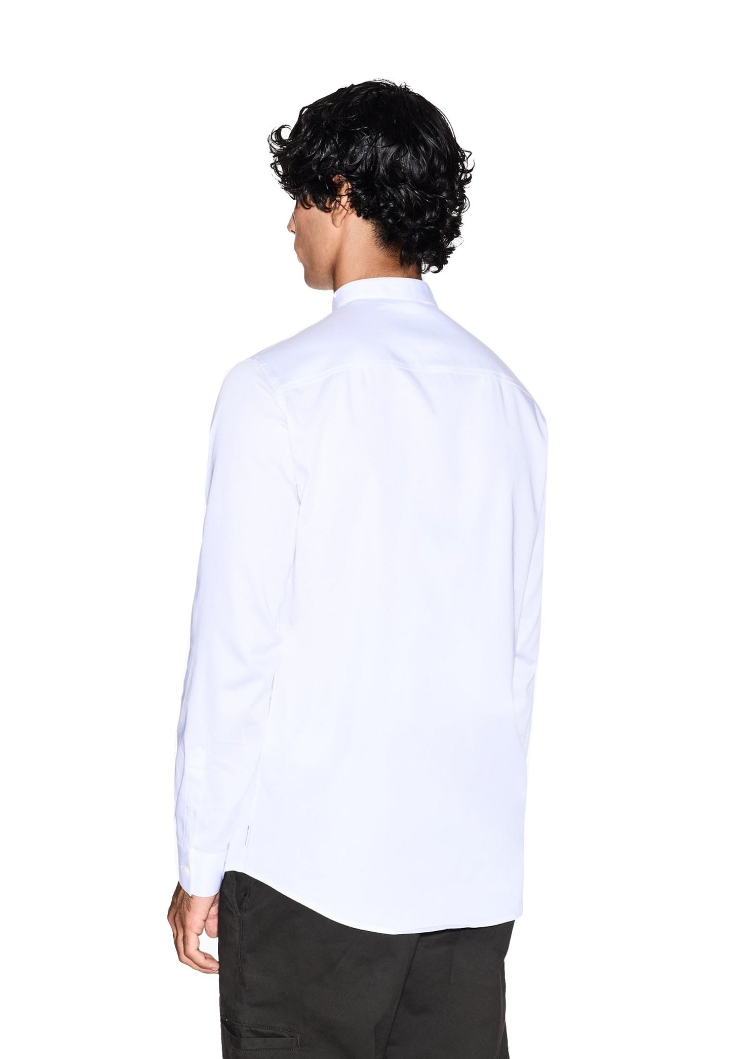 Camicia bianca cotone collo coreana Armani Exchange A25 XM001503 AF10192 U0002U0002 ARMANI EXCHANGE