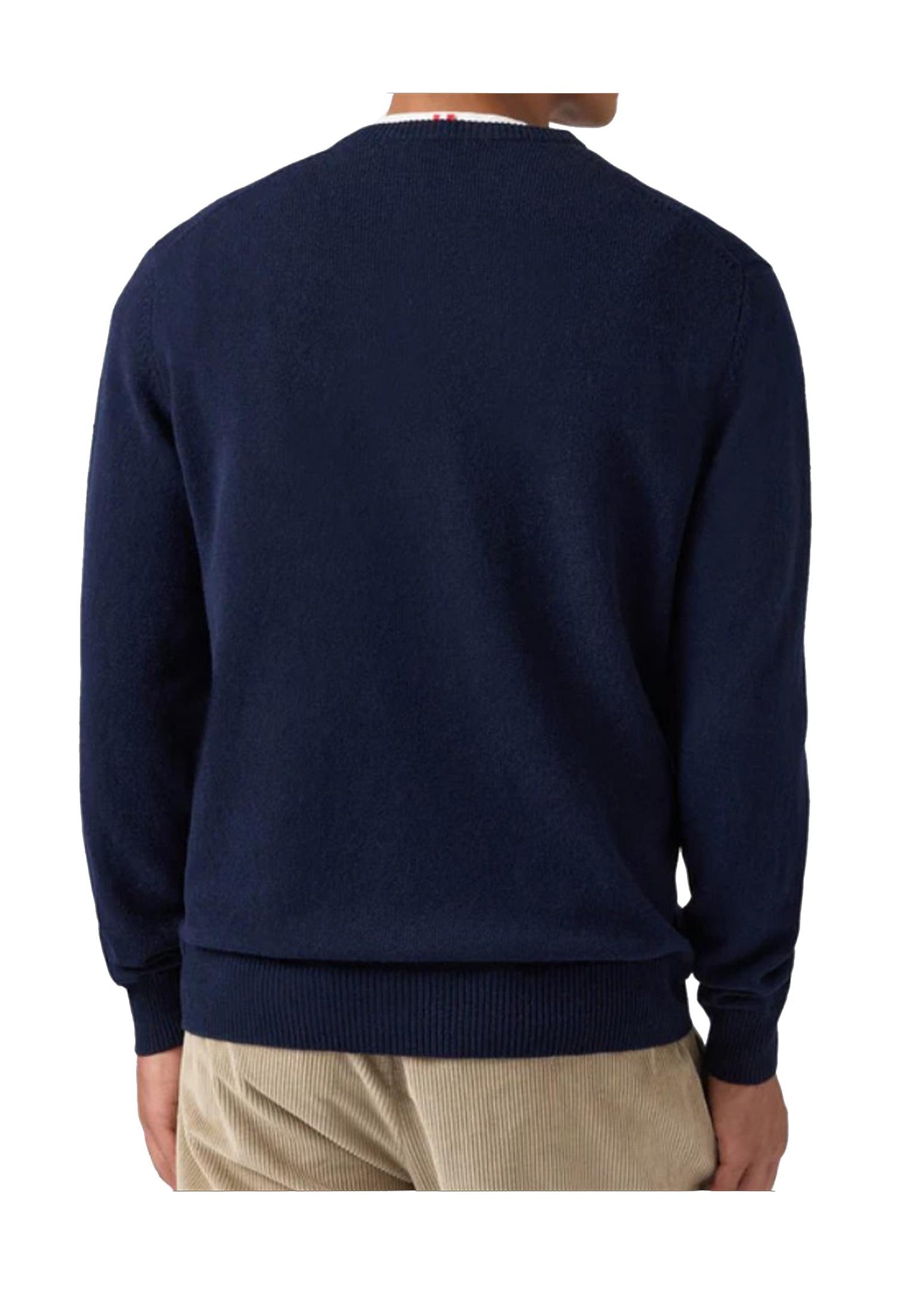 Maglione girocollo blu lana Regent MC2 Saint Barth A25 REGE011 00063I00063I MC2