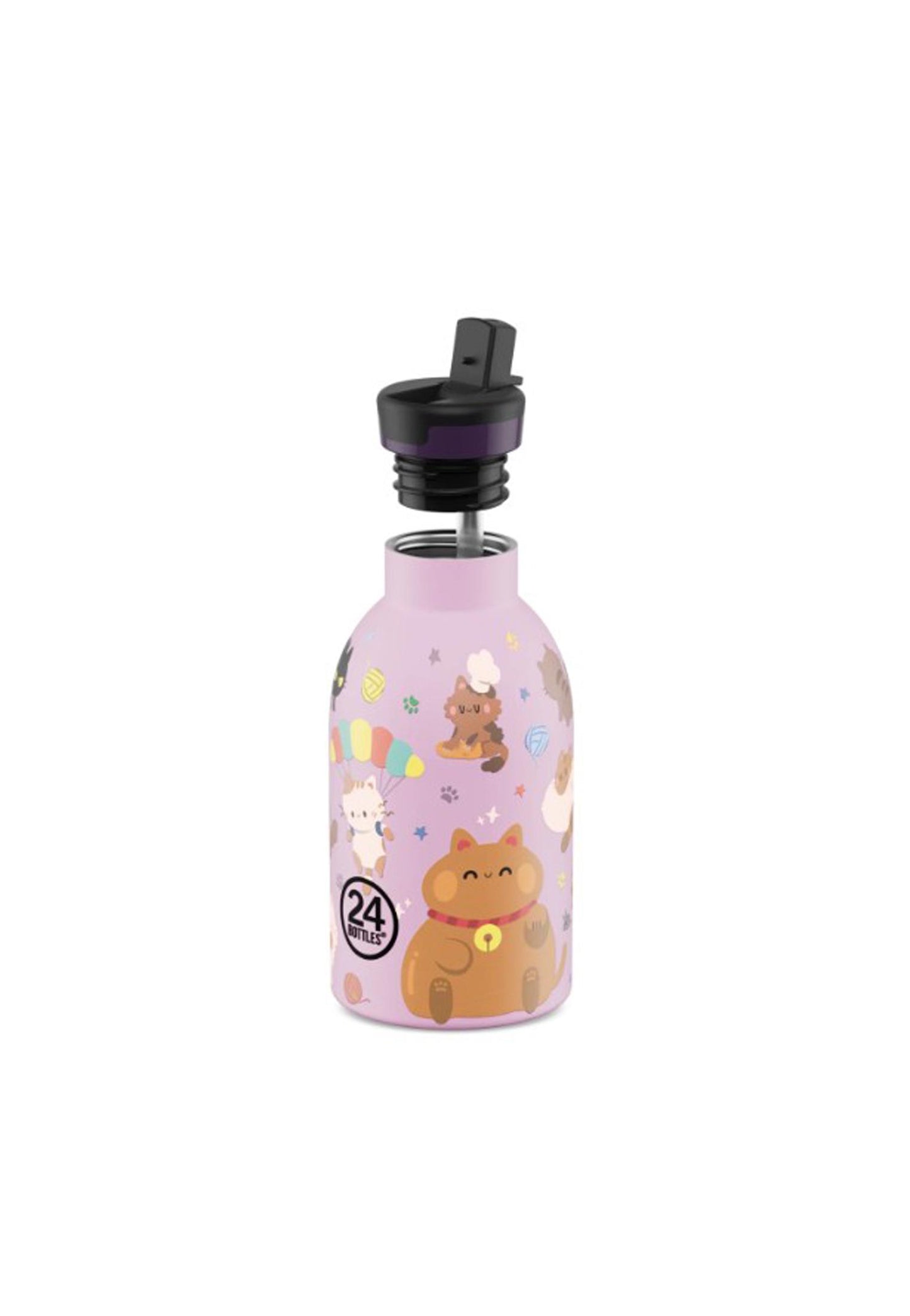 Borraccia termica per bambini rosa Clima Bottle Meow Friends 330 ml 24Bottles 2378- MEOW 330 MLMEOW 24BOTTLES