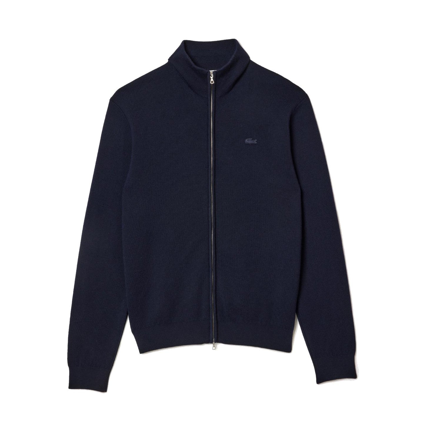 Felpa cardigan con collo alto e zip blu navy Lacoste A24 AH1955 166166 LACOSTE