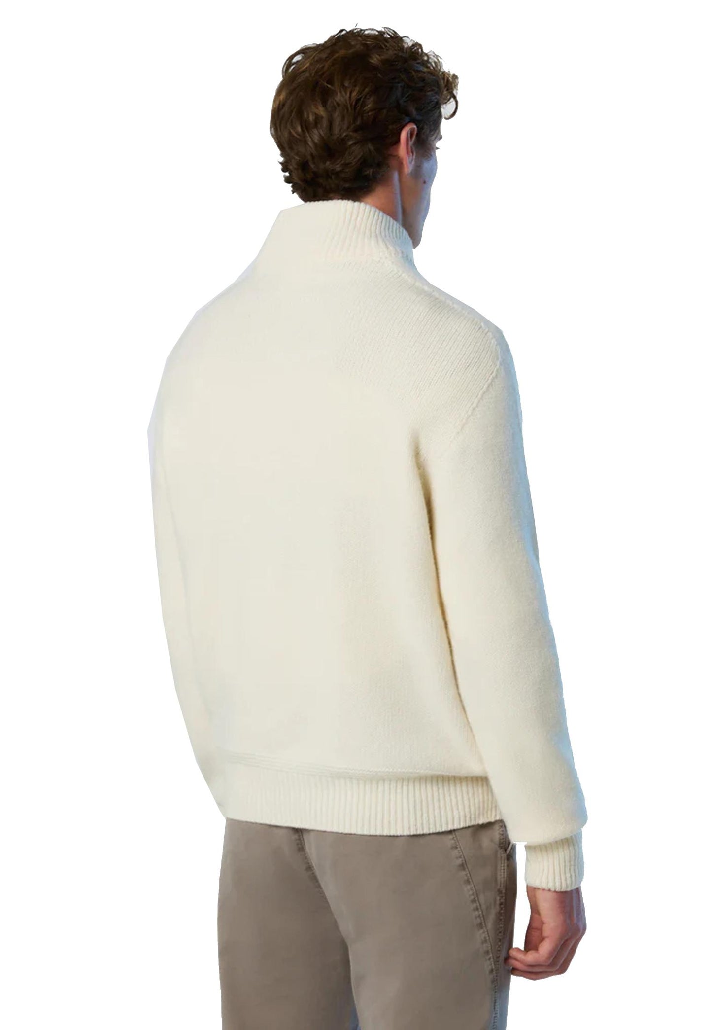 Maglione collo alto bianco misto lana North Sails A25 699203 01050105 NORTH SAILS