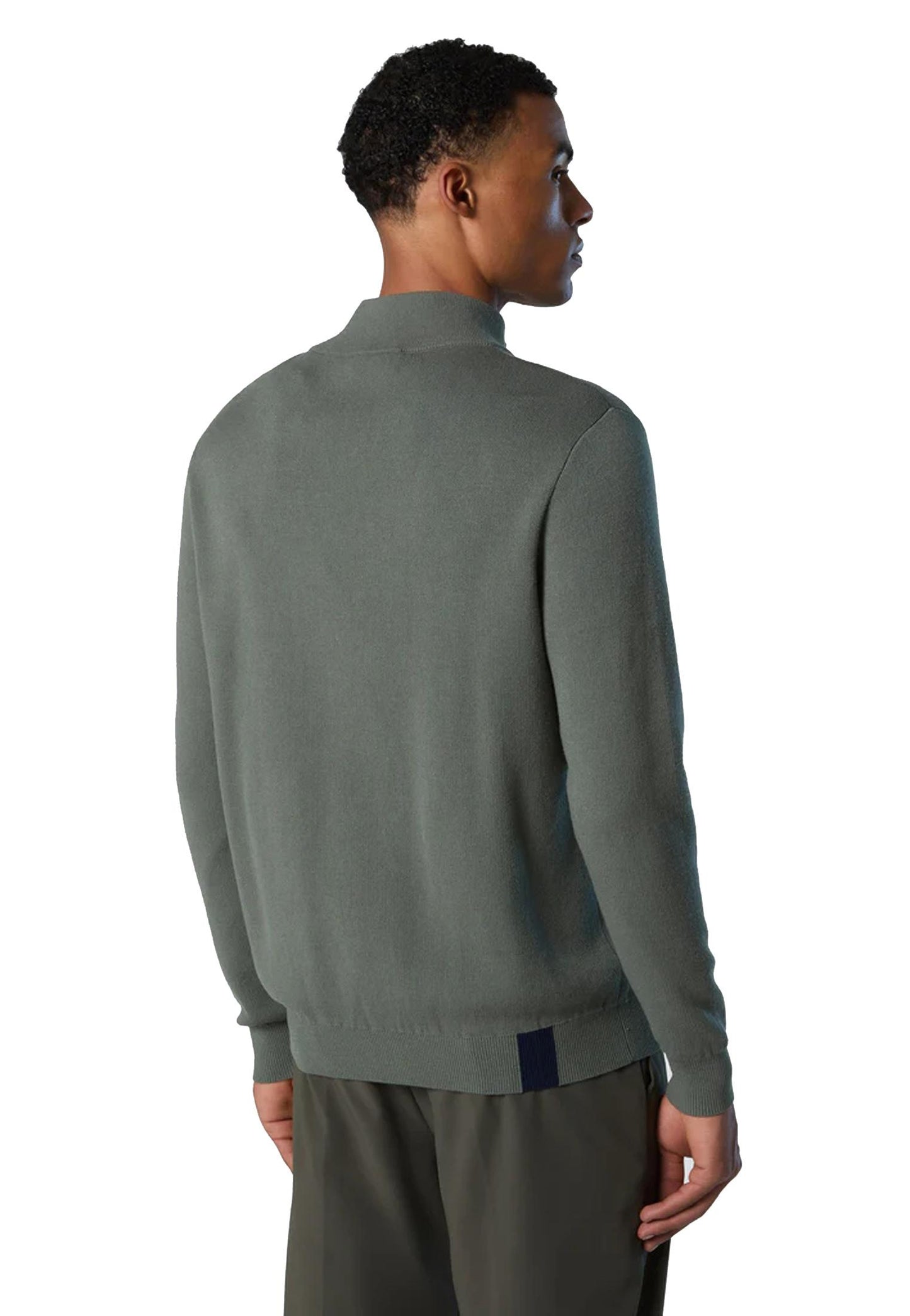 Maglione cardigan full zip verde impermeabile North Sails A25 699170 09210921 NORTH SAILS