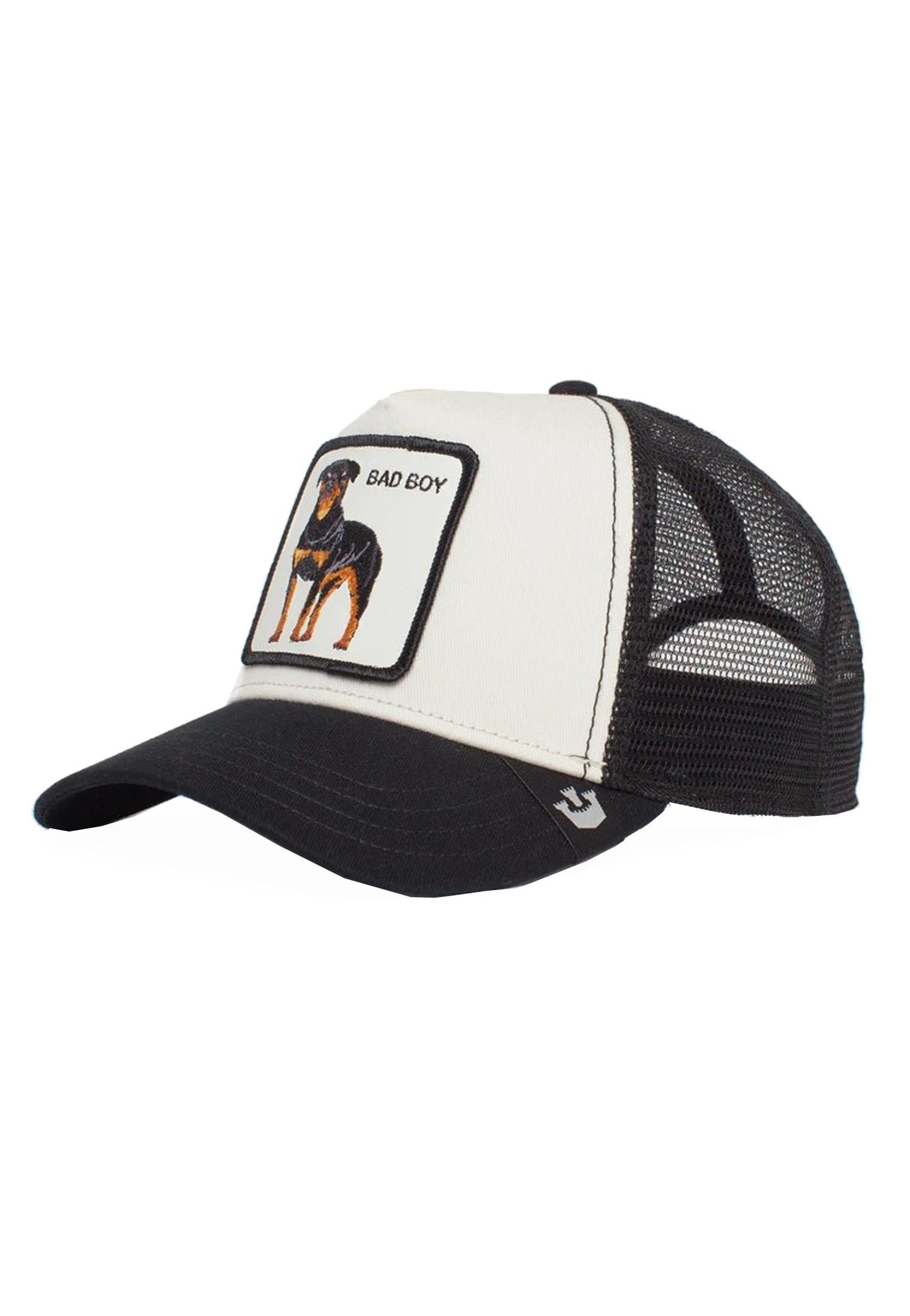 Cappellino da baseball unisex bianco e nero fantasia cane The Baddest Boy Goorin Bros P24 101-0493 IVORYIVORY GOORIN BROS
