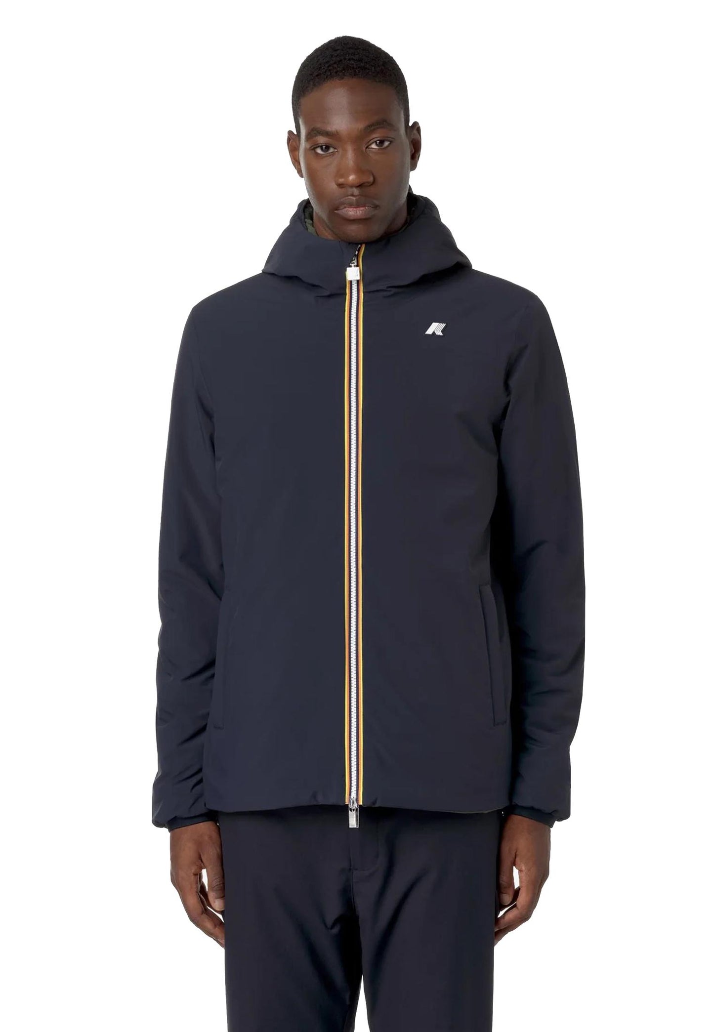 Giacca calda reversibile blu impermeabile antivento Jack St Warm Reversibile K-way A25 K6128VW AG5AG5 K-WAY