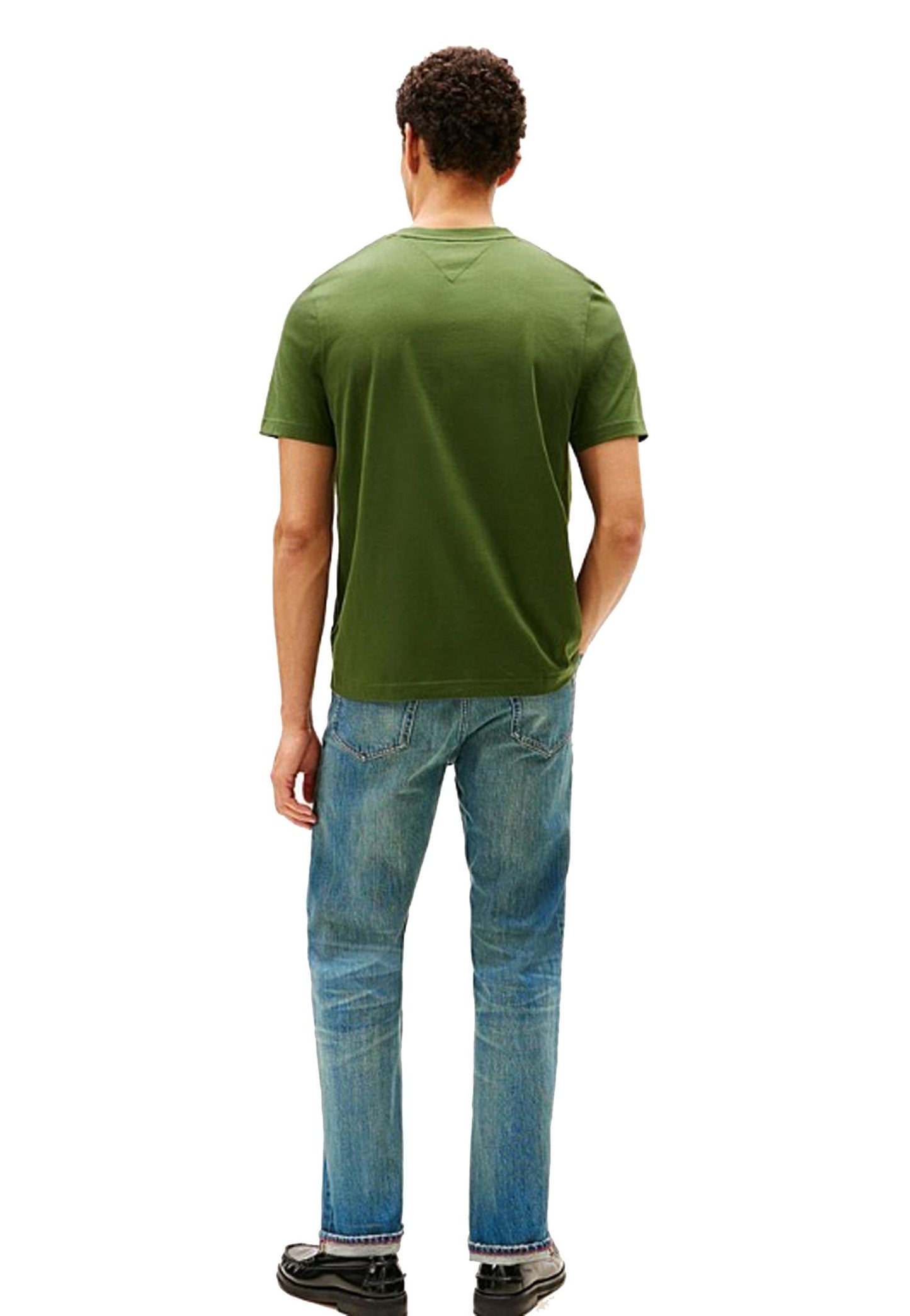 T-shirt girocollo cotone verde Tommy Hilfiger P26 MW0MW41455L01 L01L01 TOMMY HILFIGER PRE