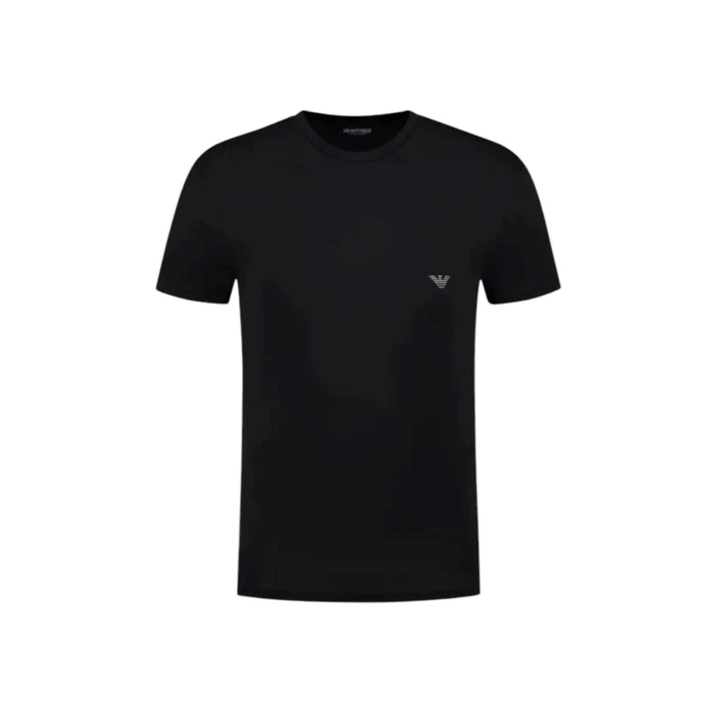 Due paia t-shirt uomo in tinta unita magnete nero Emporio Armani A24