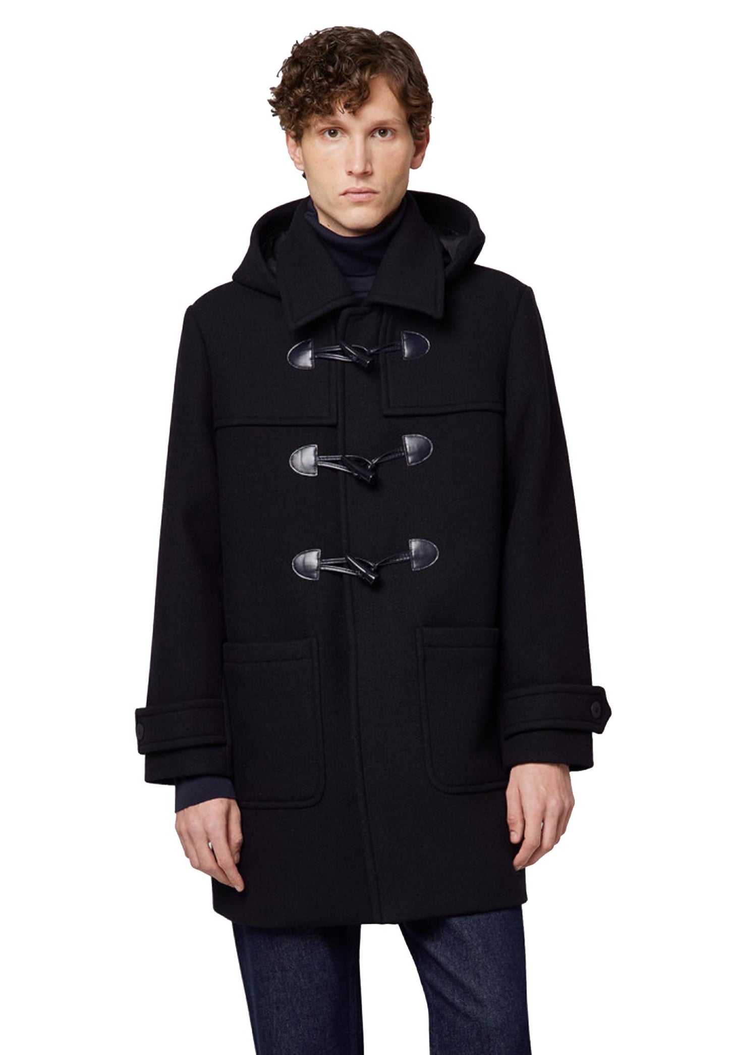 Giubbotto Montgomery blu notte misto lana Alpha Studio A25 AU-3491N 10011001 ALPHA