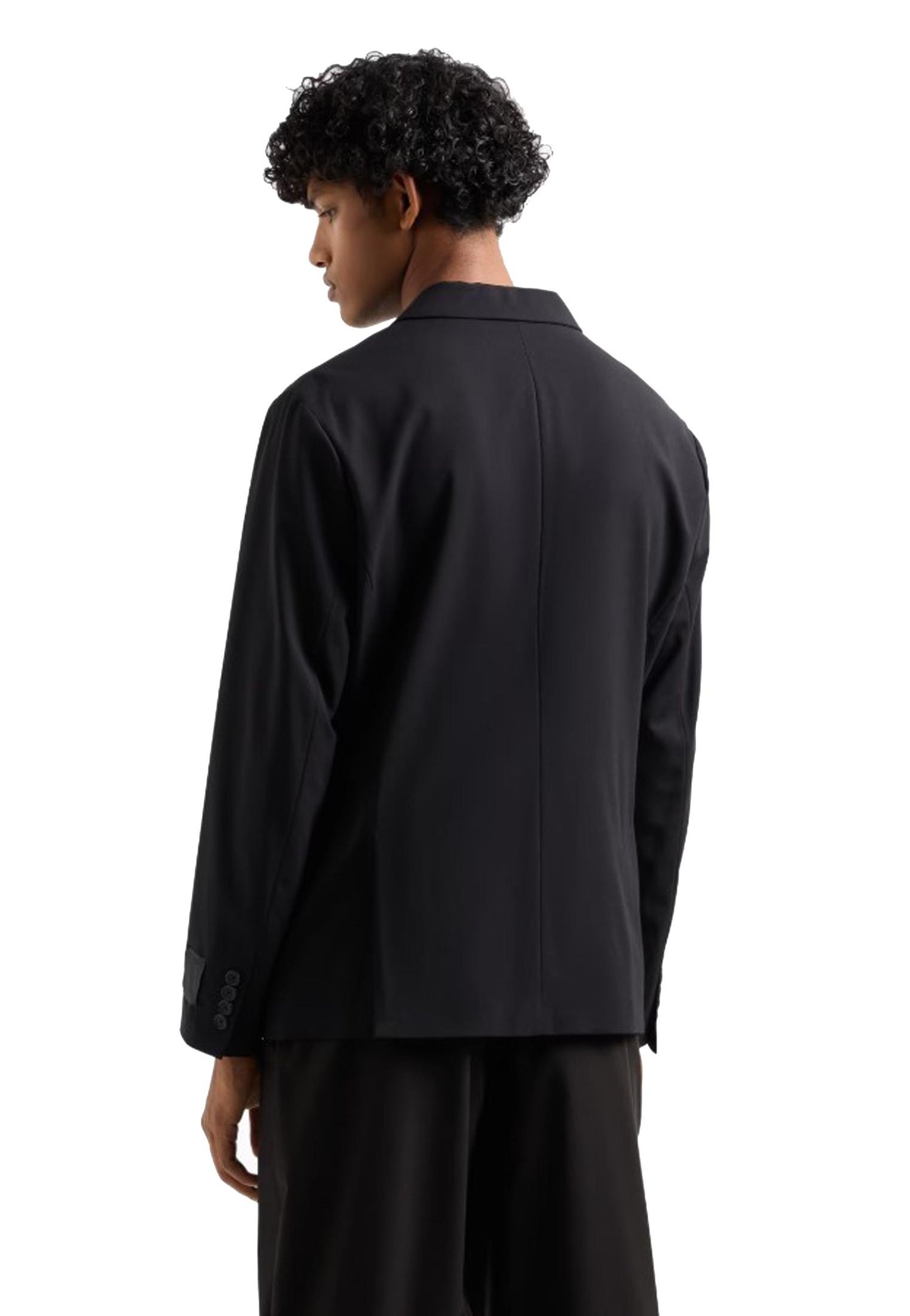 Giacca formale nera monopetto misto lana viscosa Armani Exchange P25<BR/>
