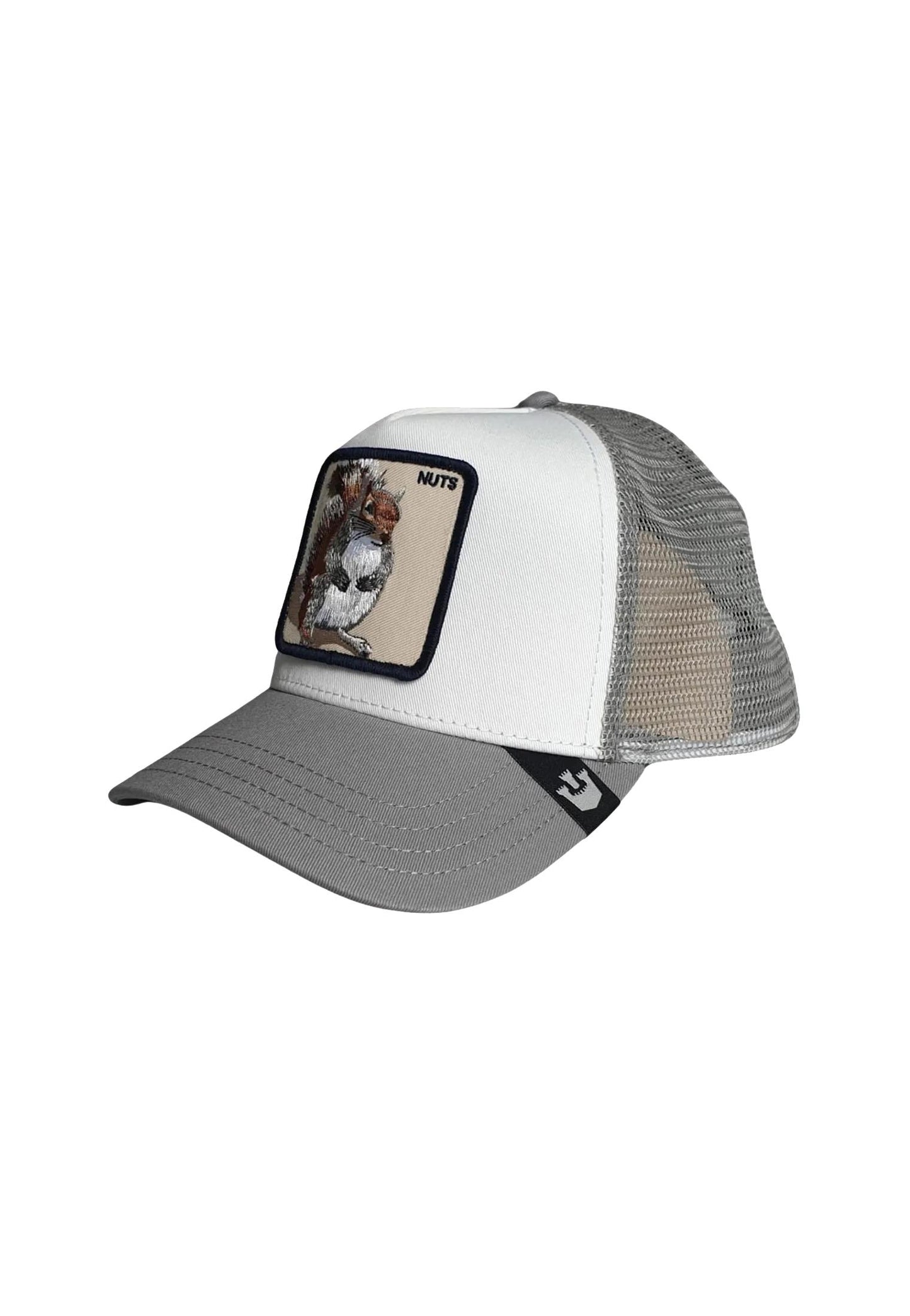 Cappellino da baseball unisex bianco e grigio fantasia scoiattolo The Nuts Squirrel Goorin Bros P24 101-0455 LIGT GREYLIGT GREY GOORIN BROS