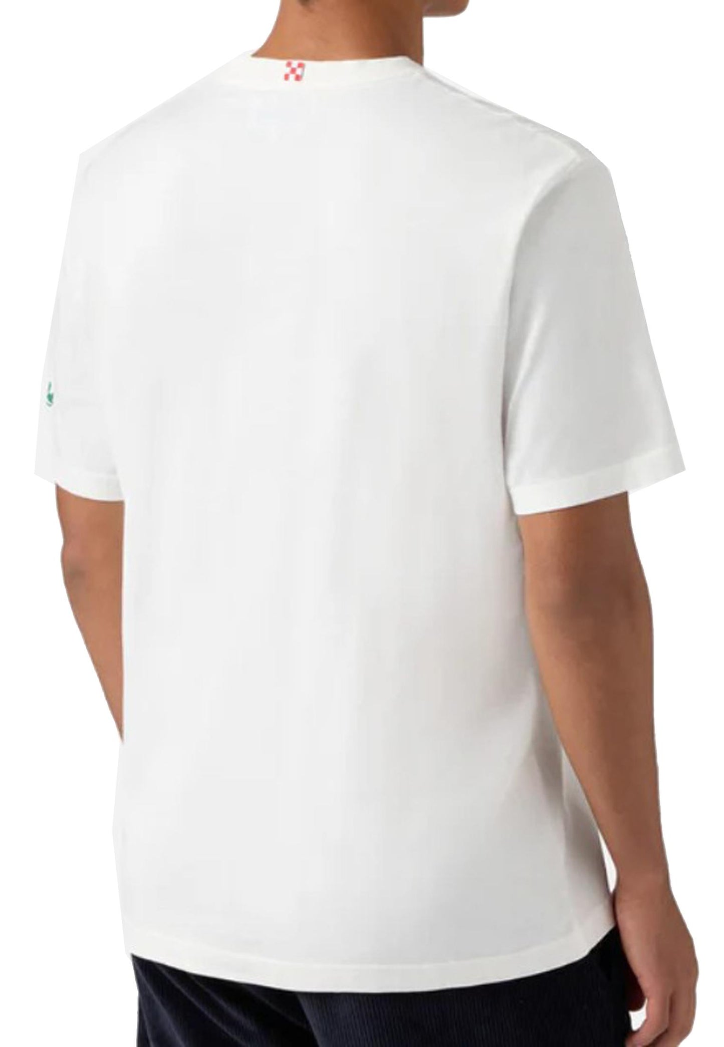 T-shirt girocollo bianca cotone orologio MC2 Saint Barth P26 AUS0001 00129L00129L MC2