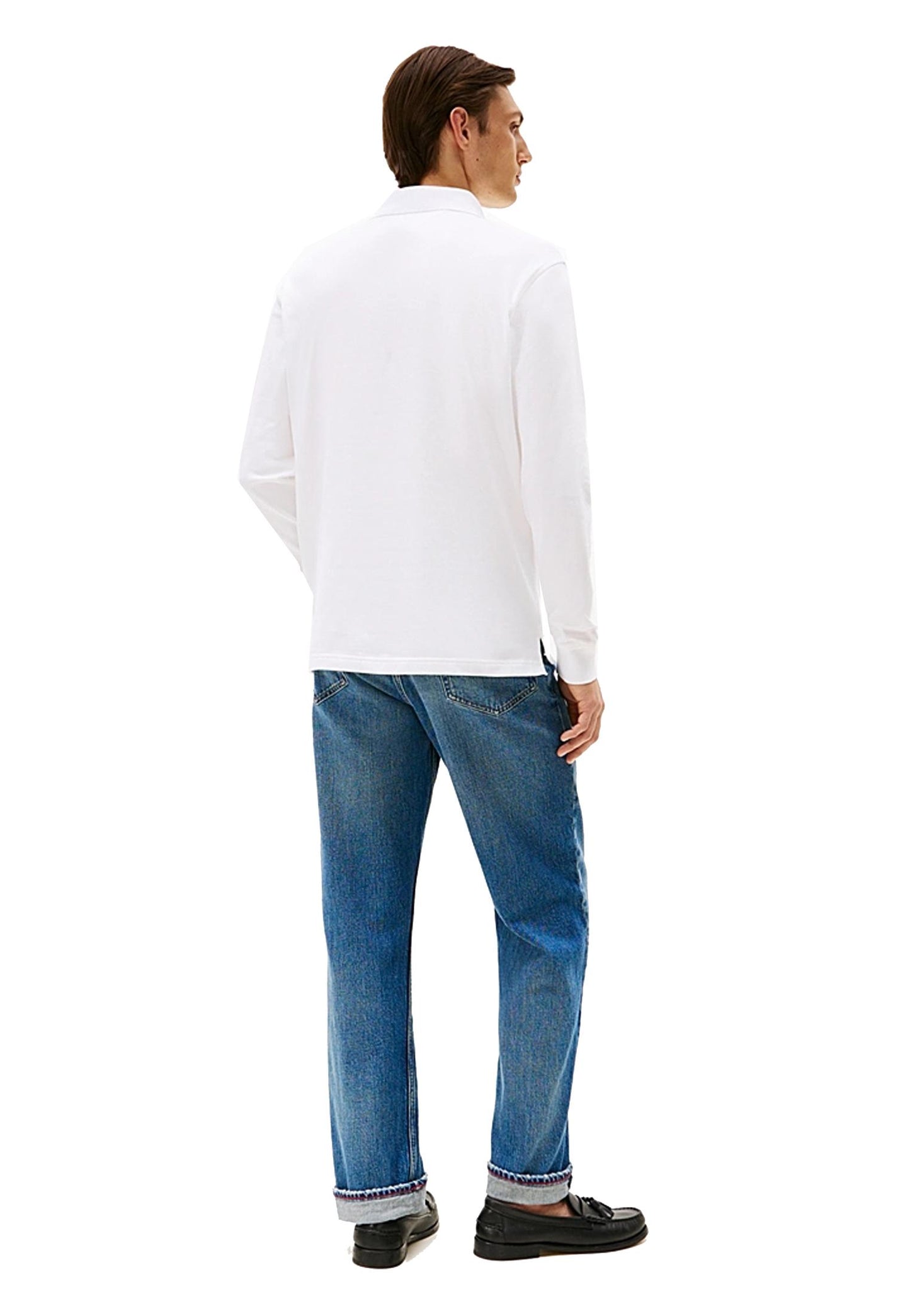 Polo bianca maniche lunghe cotone regular fit Tommy Hilfiger A25 MW0MW20183YBR YBRYBR TOMMY HILFIGER