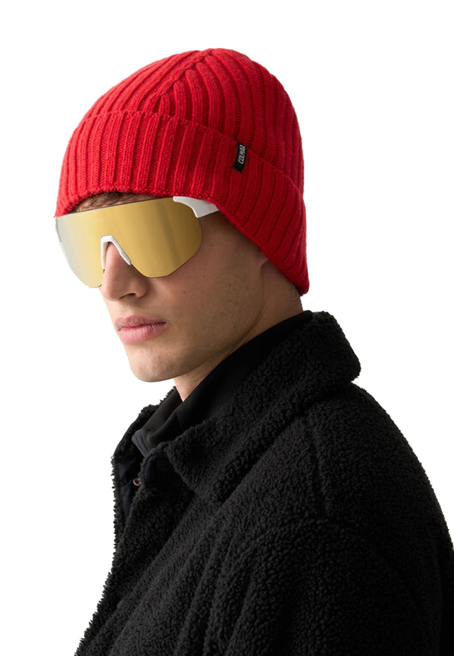 Berretto bianco rosso misto lana cashmere sci neve Colmar A25 5079 8ZU745 COLMAR