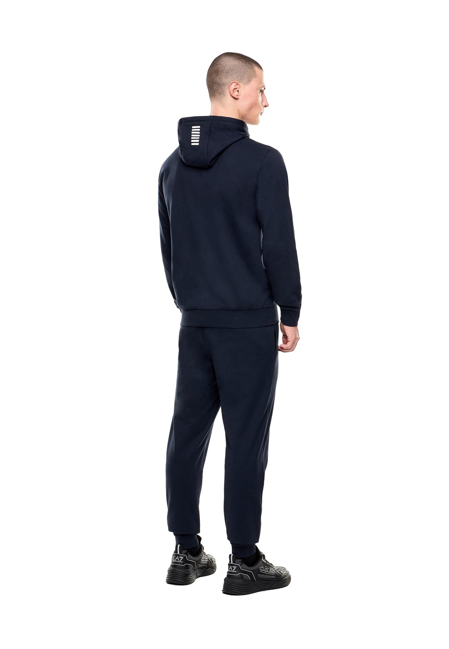 Tuta sportiva con cappuccio blu cotone full zip Core Identity EA7 Armani P26 8NPV63 PJVRZ 15621562 EA7