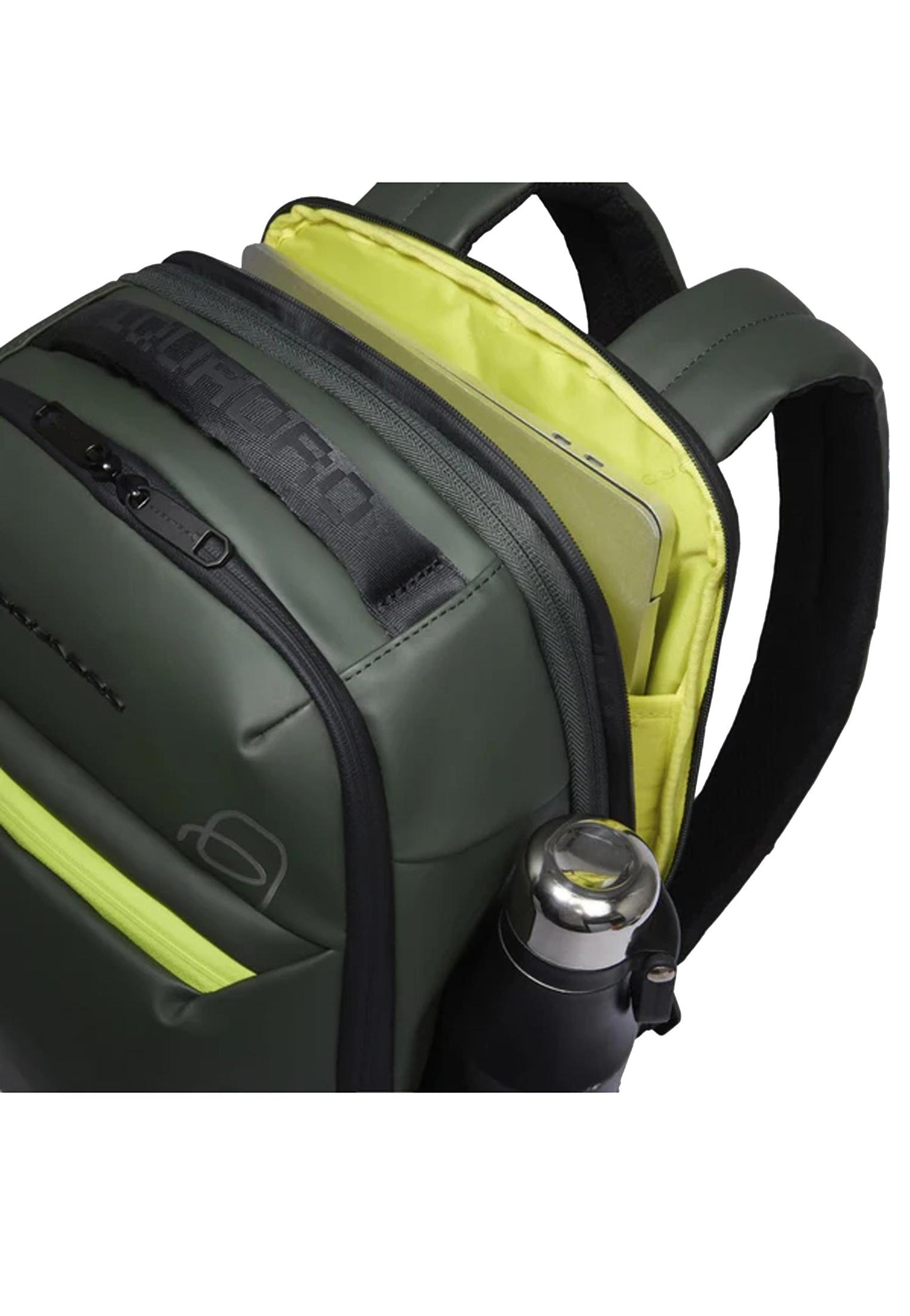 Zaino da viaggio verde porta pc e ipad tessuto gommato Piquadro A25 CA6638C2OW VEVE PIQUADRO