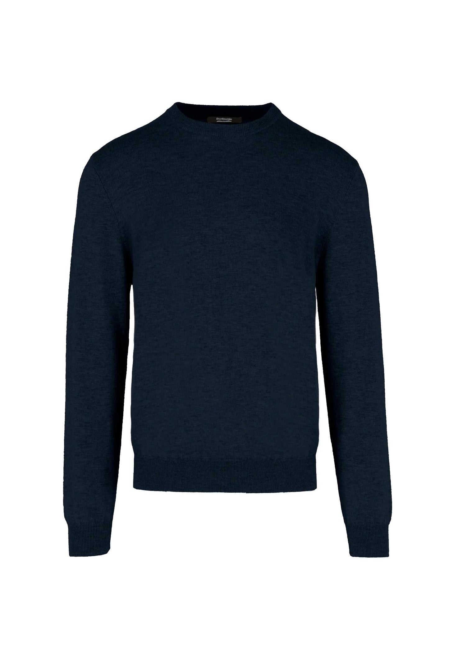 Maglione girocollo blu lana merino Bomboogie A25 MM8817 KWF5205F BOMBOOGIE