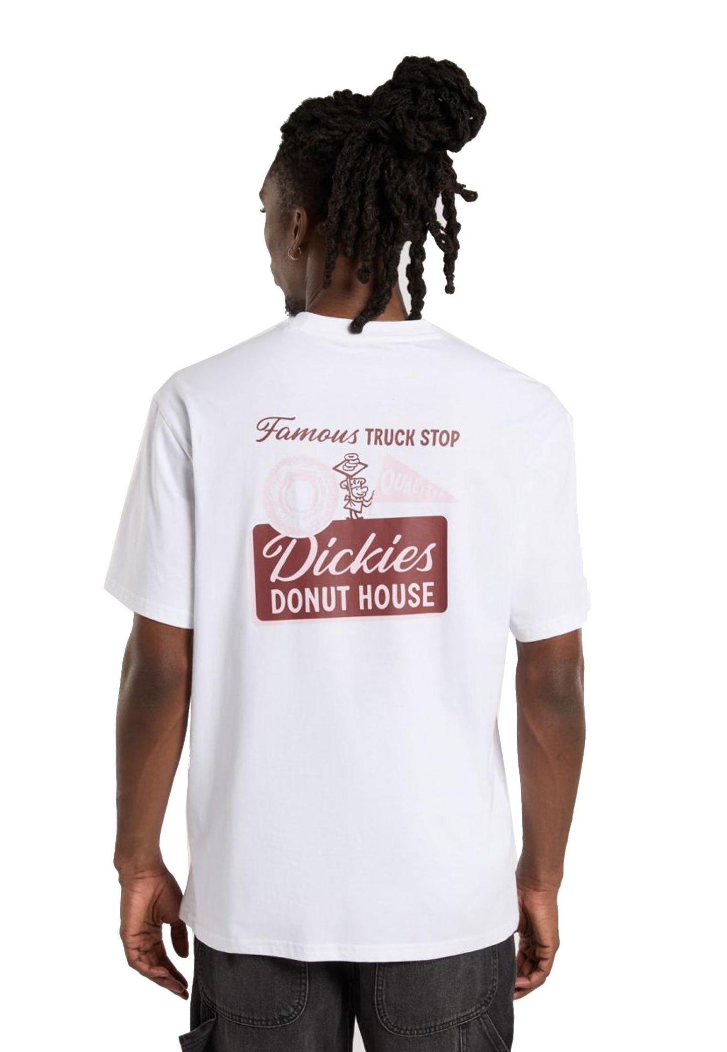 T-shirt girocollo bianca cotone Donut House Dickies A25 DK0A87QN0WH1 DK0WHDK0WH DICKIES