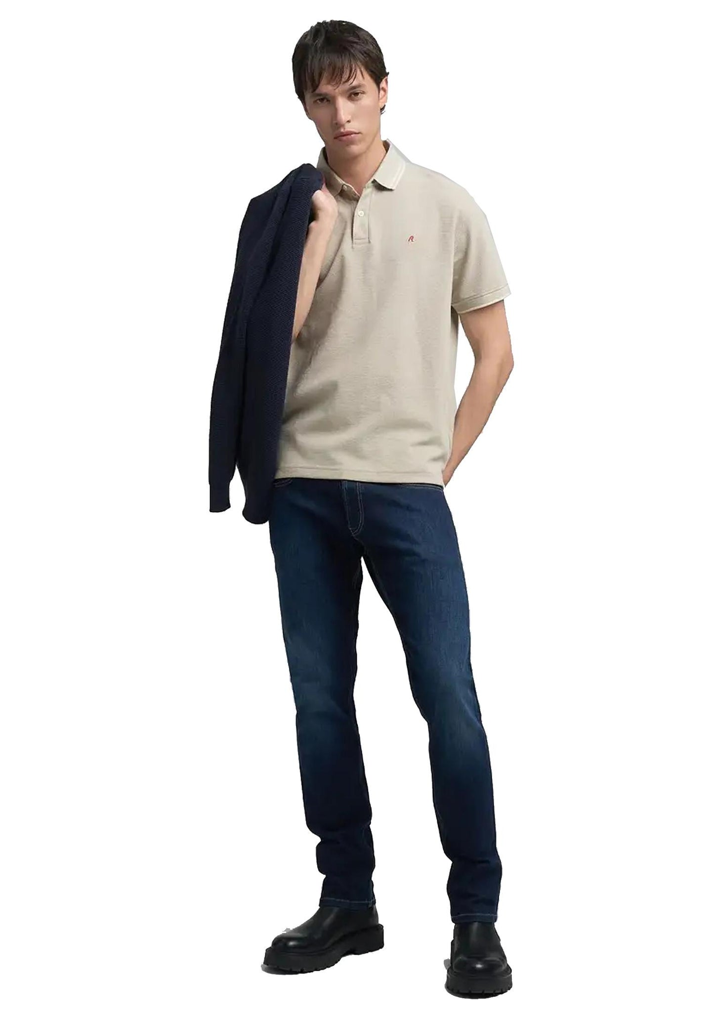 Pantaloni jeans blu scuro grover straing fit Replay A25 MA972 .000.685 904 007007 REPLAY