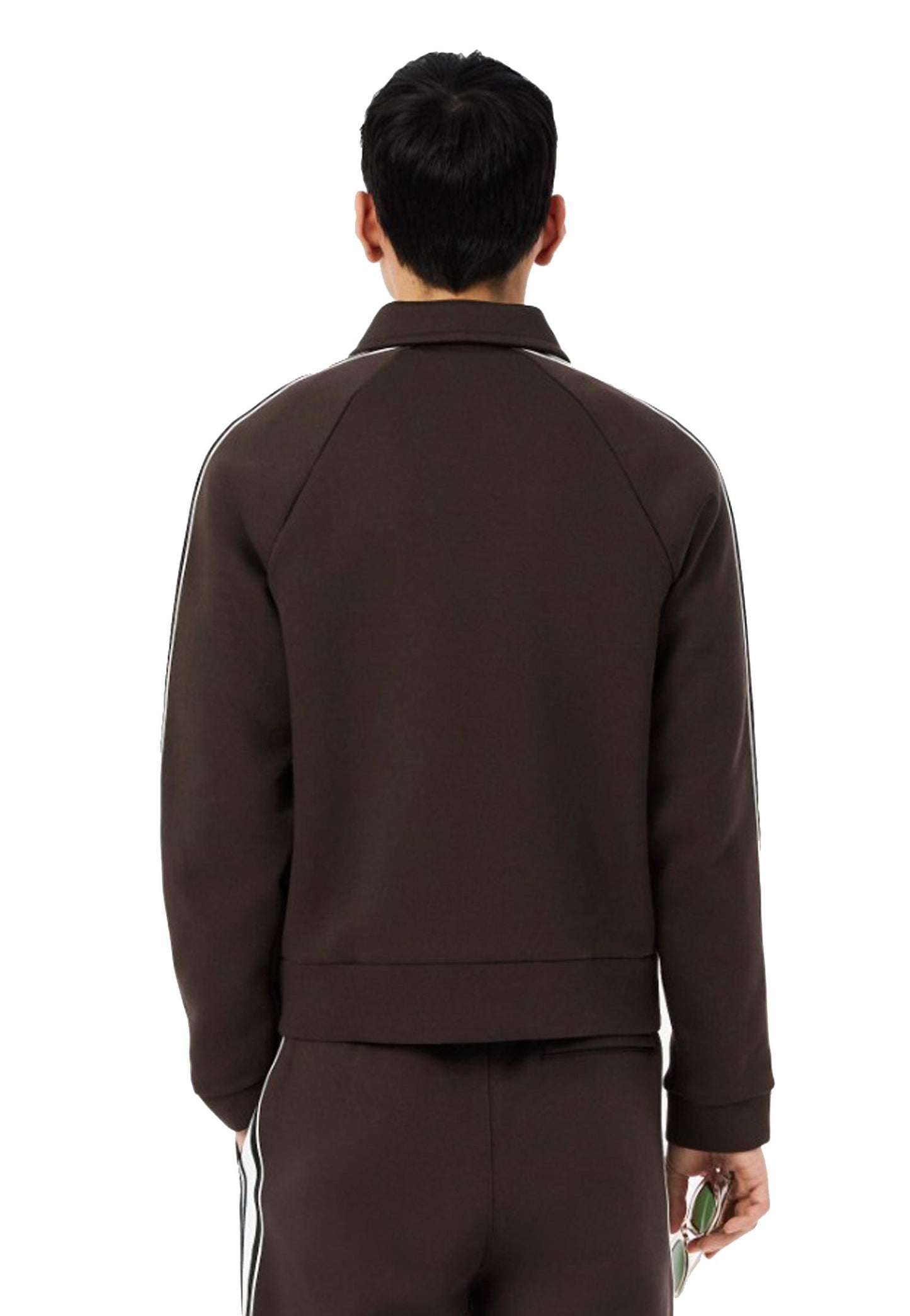 Felpa con zip marrone sportswear Lacoste A25 SH5927 SKBSKB LACOSTE