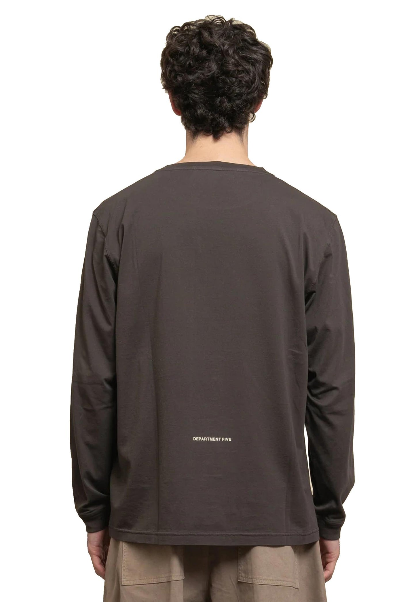 T-shirt girocollo marrone cotone manica lunga Filter Department Five A25 UT021 51M 1JF0011 //621 DEPARTMENT FIVE