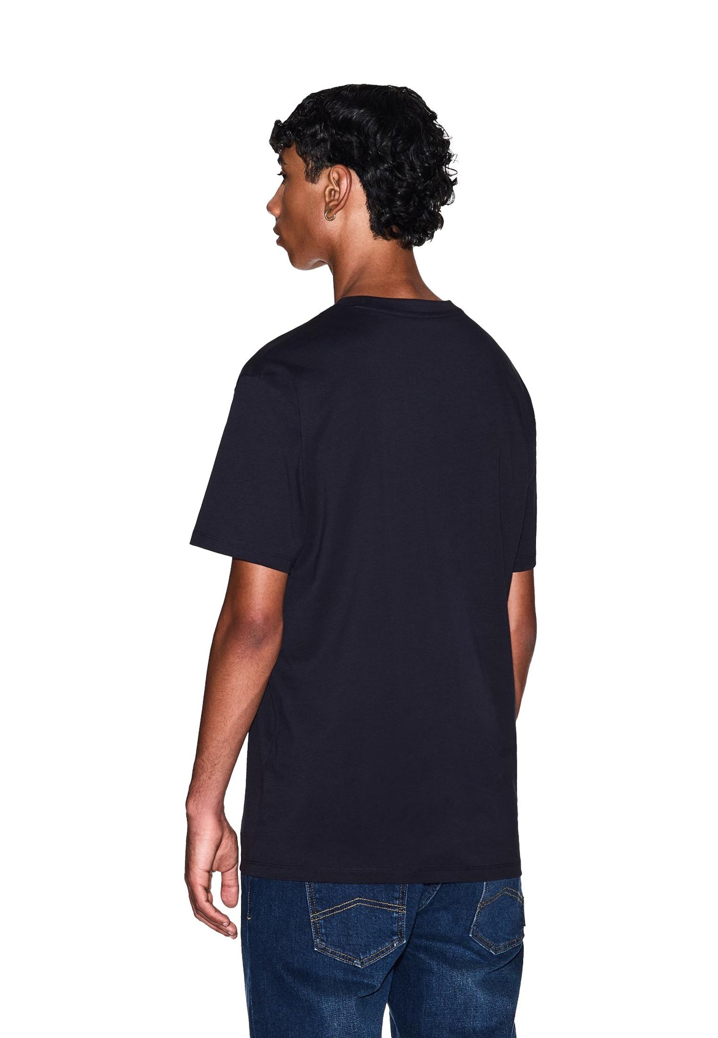 T-shirt girocollo blu navy jersey cotone Armani Exchange A25 XM001280 AF10361 UB101UB101 ARMANI EXCHANGE