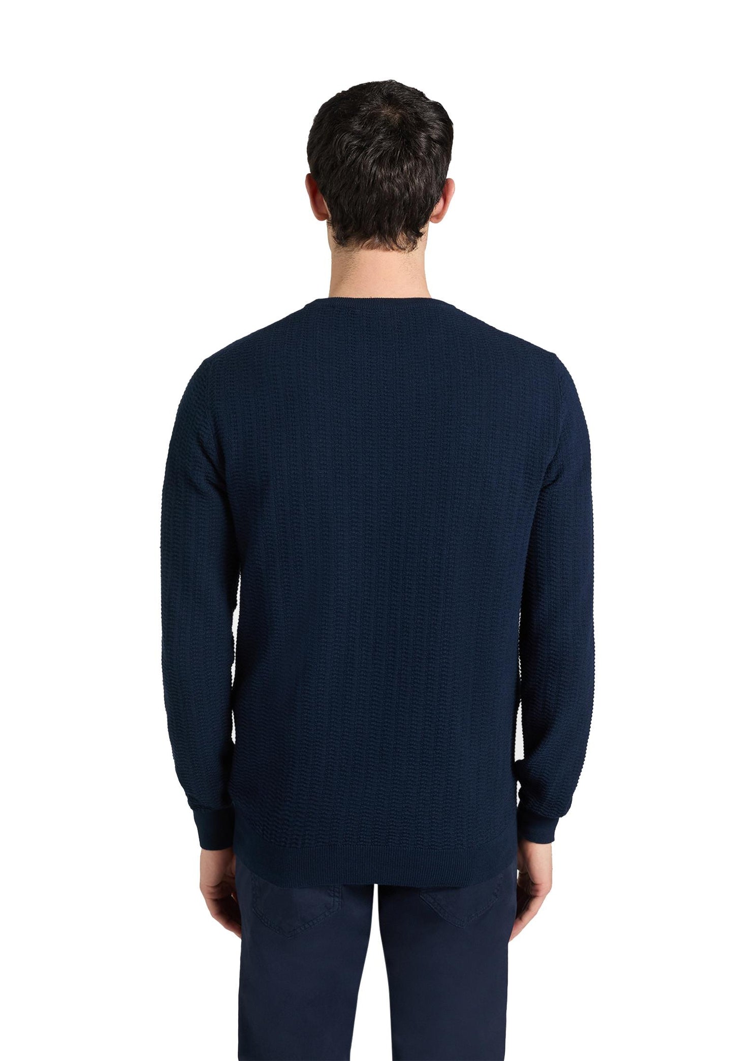 Pullover maglia girocollo blu cotone Harmont&Blaine P26 HRQ892030763 801801 HARMONT&BLAINE