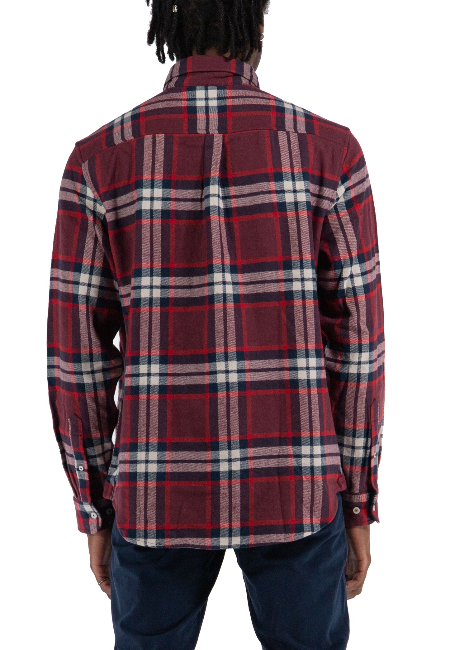 Camicia quadri rossa flanella cotone Timberland A23