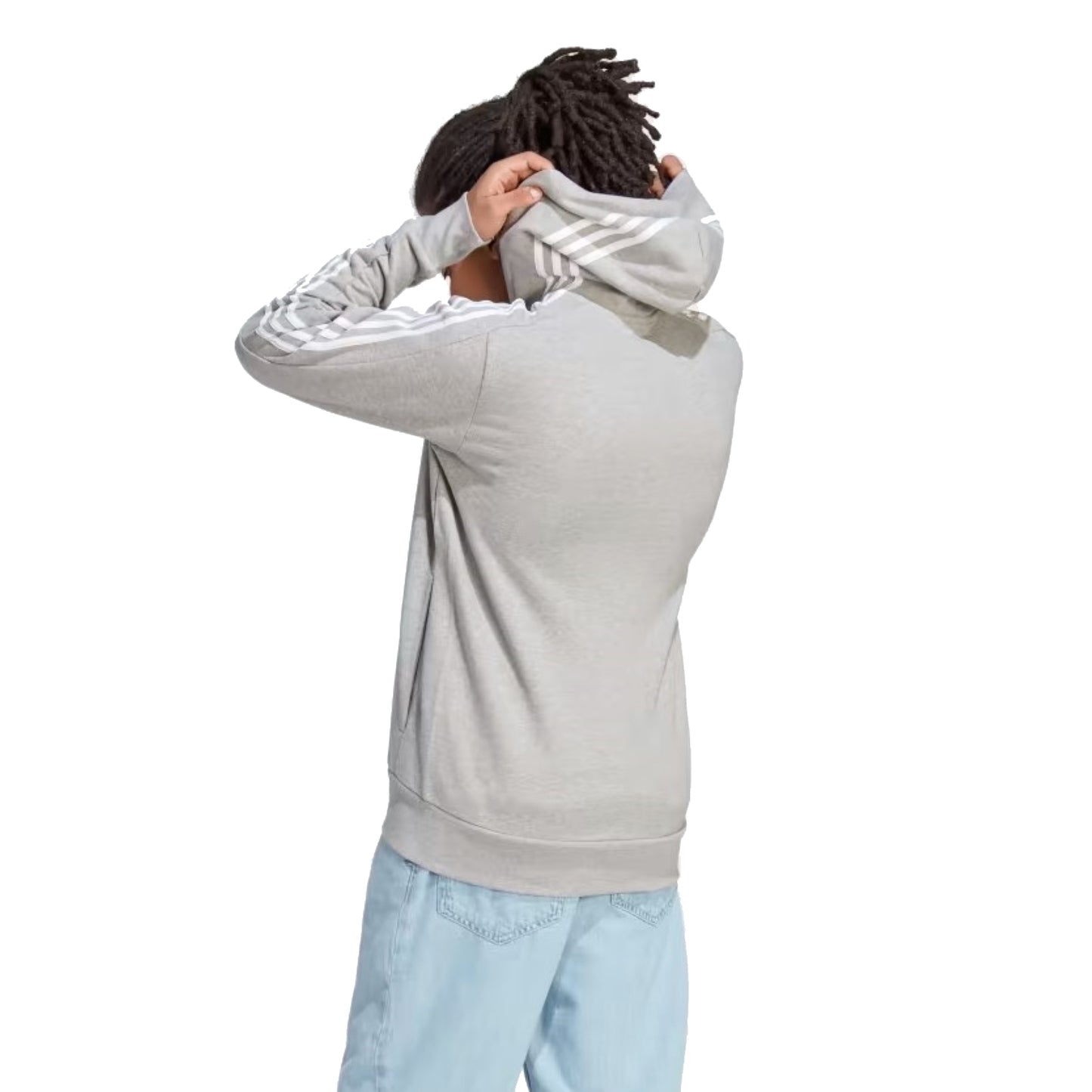 Felpa con cappuccio uomo grigio Adidas A24 IC9833 / ADIDAS 