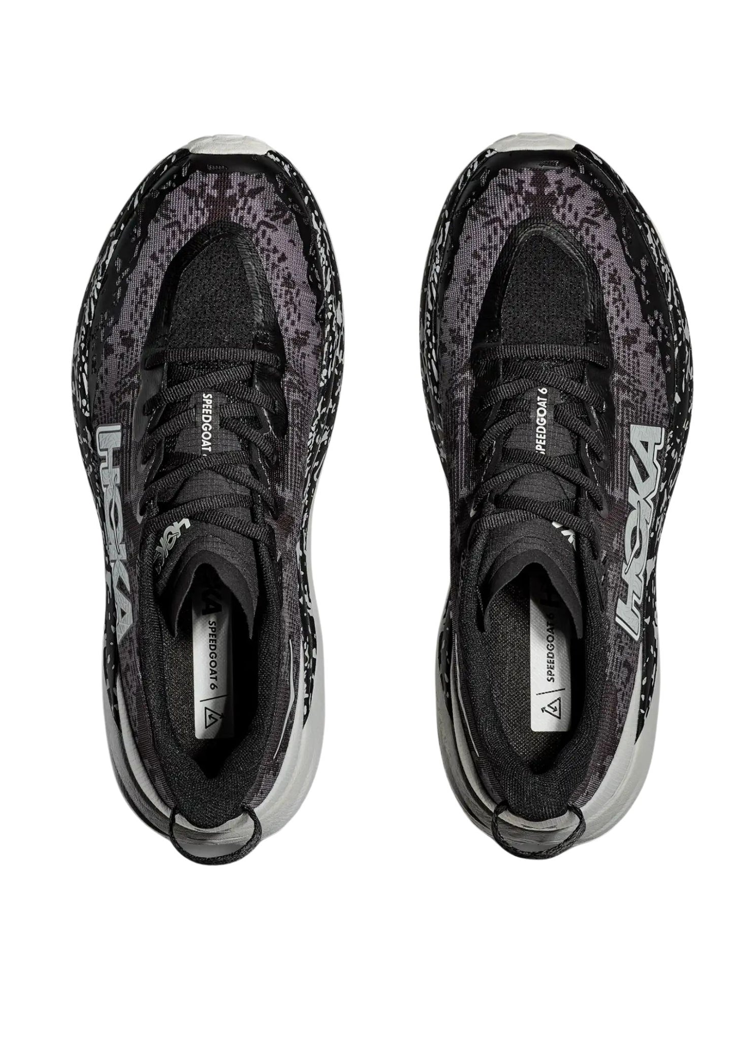 Scarpe sneakers da corsa uomo nero grigio Speedgoat 6 Hoka A24 1147791 BKSTRBLACK WHITE HOKA 