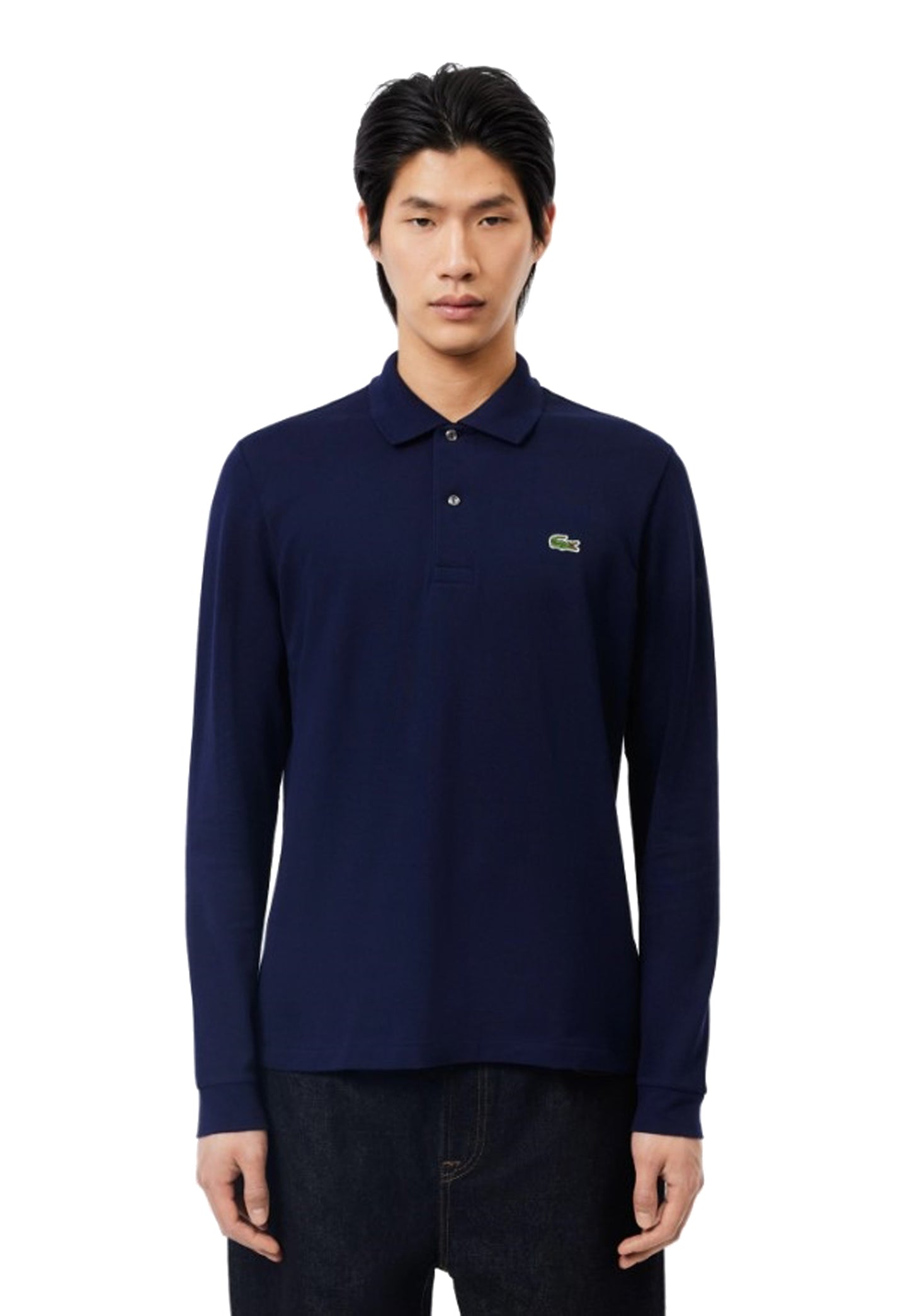 Polo a maniche lunghe blu navy con logo Lacoste A24 L1312 166166 LACOSTE 