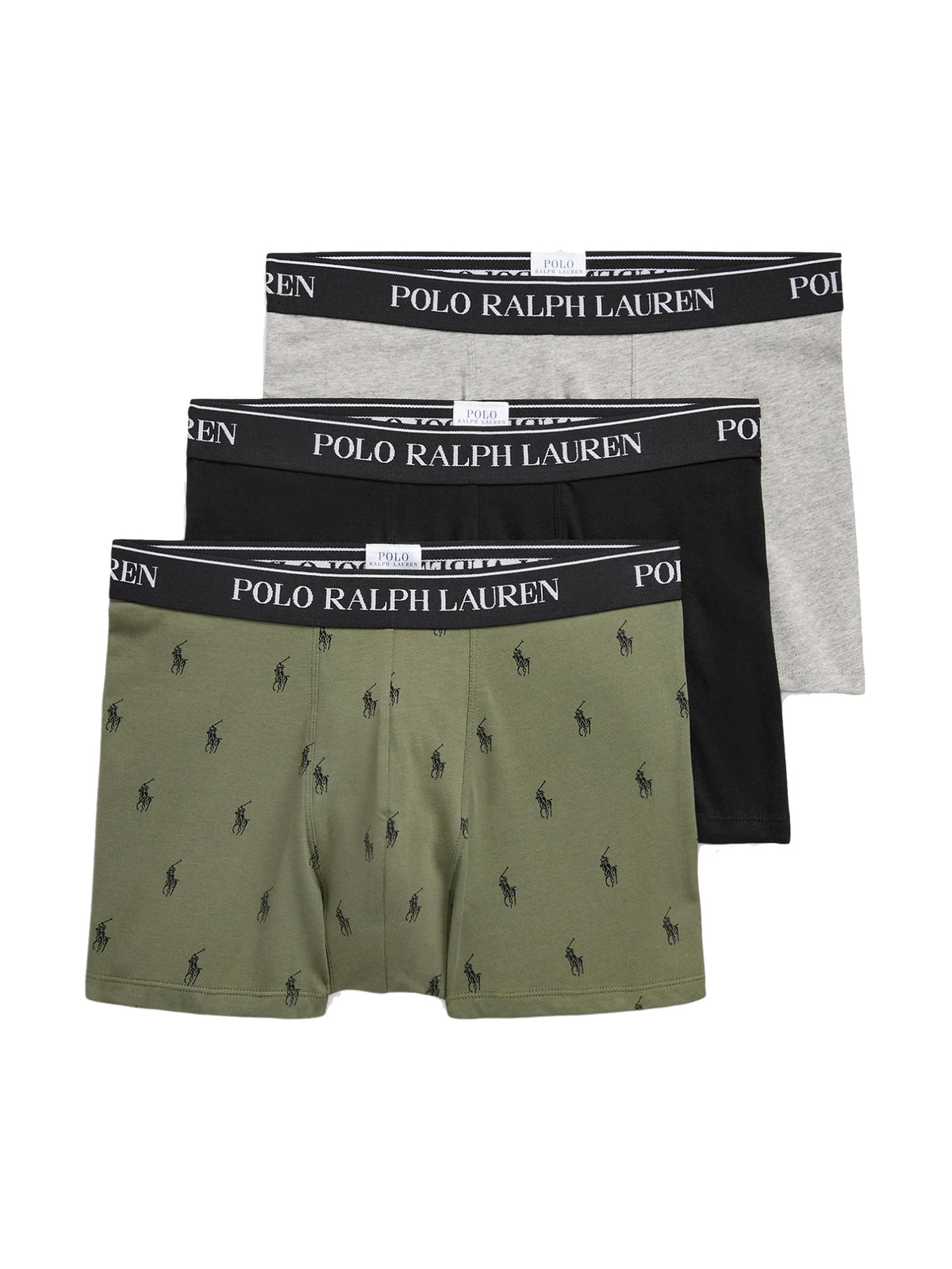 Set di 3 boxer multicolore verde/nero/grigio Polo Ralph Lauren A24 714830299122 / POLO RALPH LAUREN 