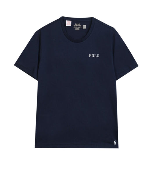 T-shirt in cotone con scritta sul lato sinistro blu navy Polo Ralph Lauren A24 714931650005 / POLO RALPH LAUREN 