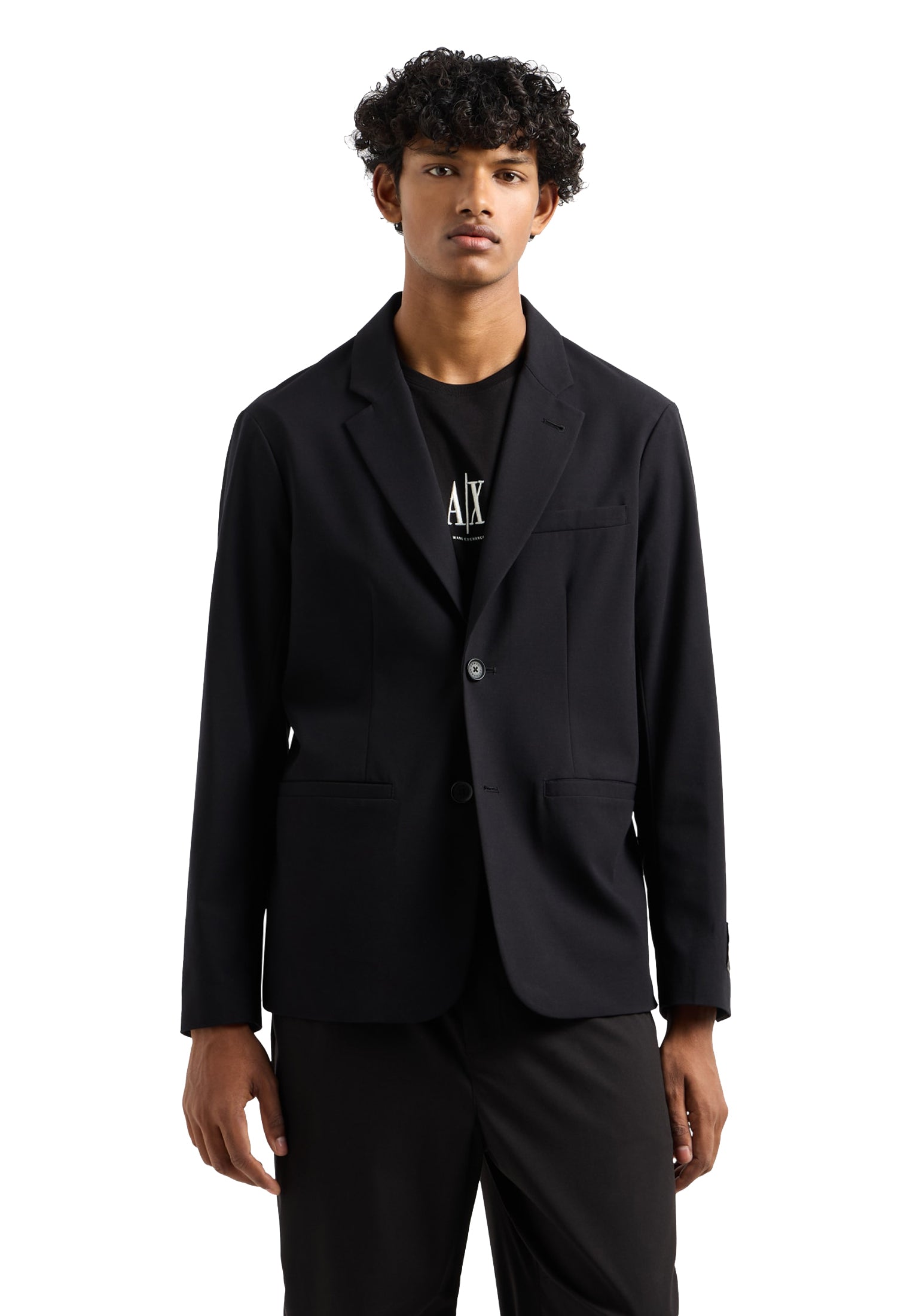 Giacca blazer nera monopetto Armani Exchange A25 XM000345 AF10897 UC001UC001 ARMANI EXCHANGE 