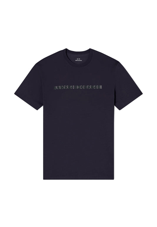 T-shirt girocollo cotone blu navy regular fit Armani Exchange A25 XM001458 AF10364 UB101UB101 ARMANI EXCHANGE 