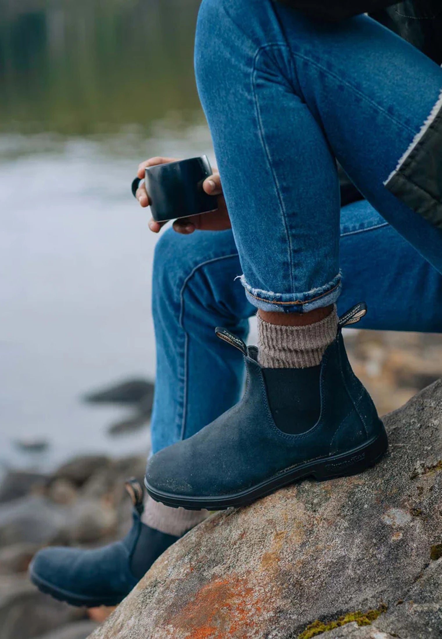 Stivaletti blu pelle Blundstone A25 252M1940 Pelle1940 BLUNDSTONE 