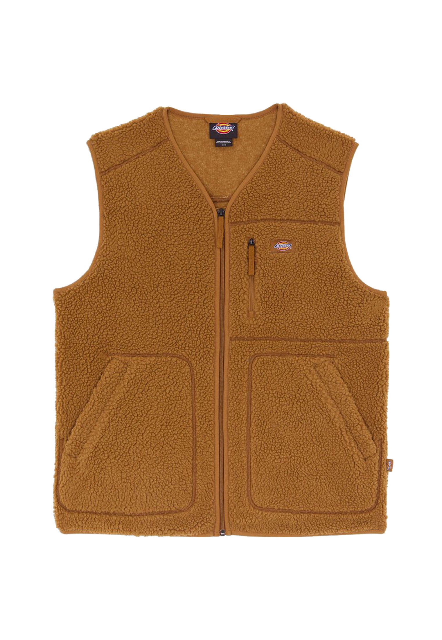 Gilet smanicato pile teddy marrone chiaro Mount Hope Dickies A25 DK0A4YEG0BD1 DK0BDDK0BD DICKIES 
