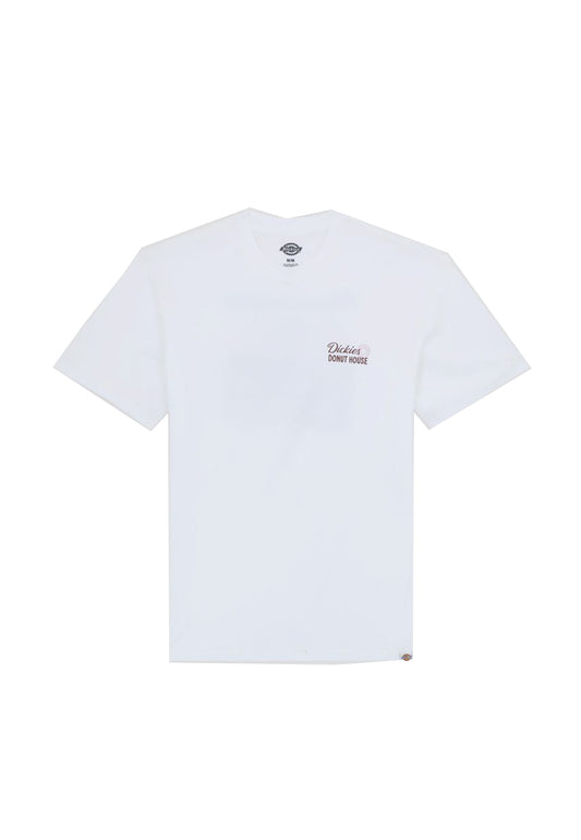 T-shirt girocollo bianca cotone Donut House Dickies A25 DK0A87QN0WH1 DK0WHDK0WH DICKIES 