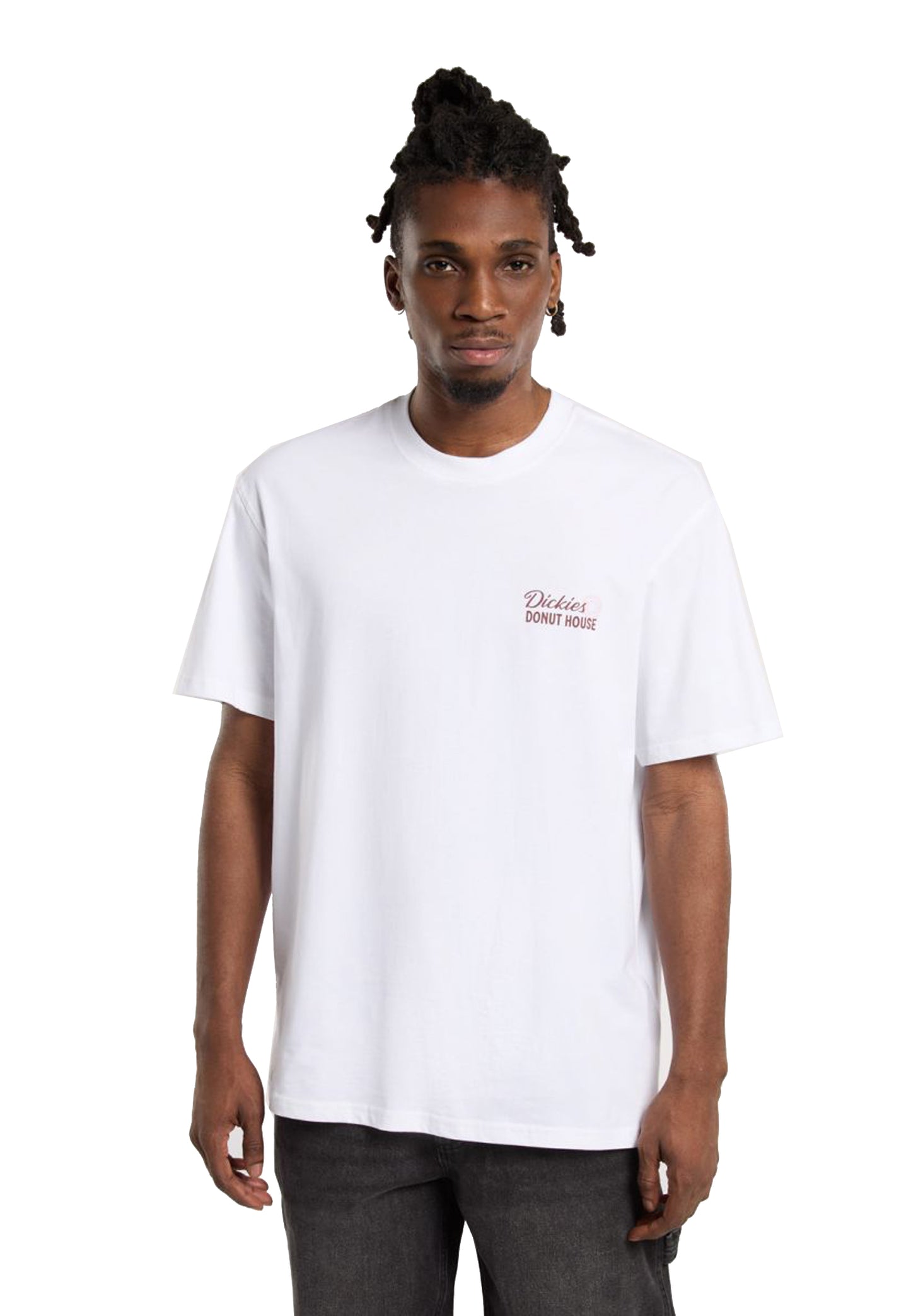 T-shirt girocollo bianca cotone Donut House Dickies A25 DK0A87QN0WH1 DK0WHDK0WH DICKIES 