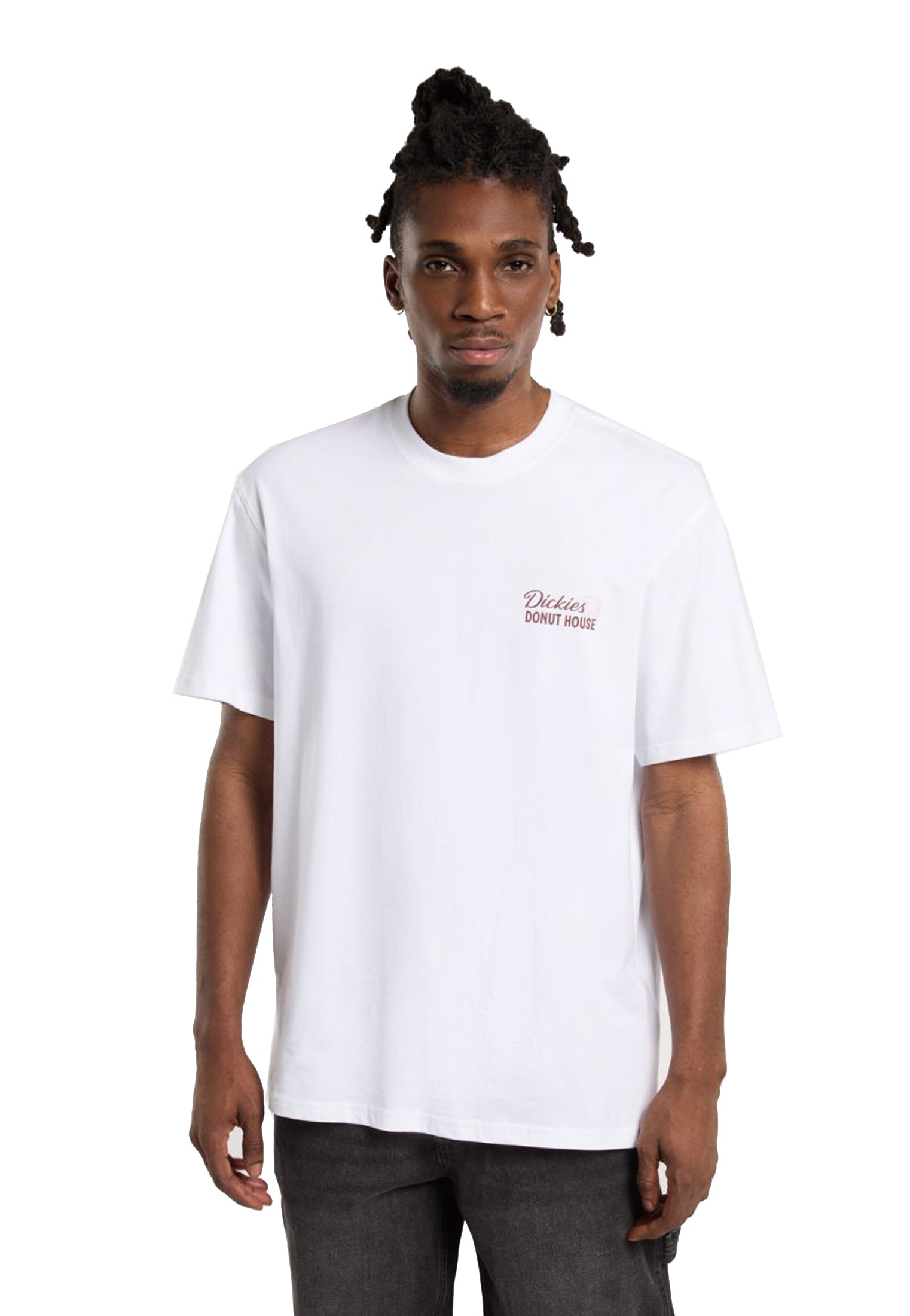 T-shirt girocollo bianca cotone Donut House Dickies A25 DK0A87QN0WH1 DK0WHDK0WH DICKIES 