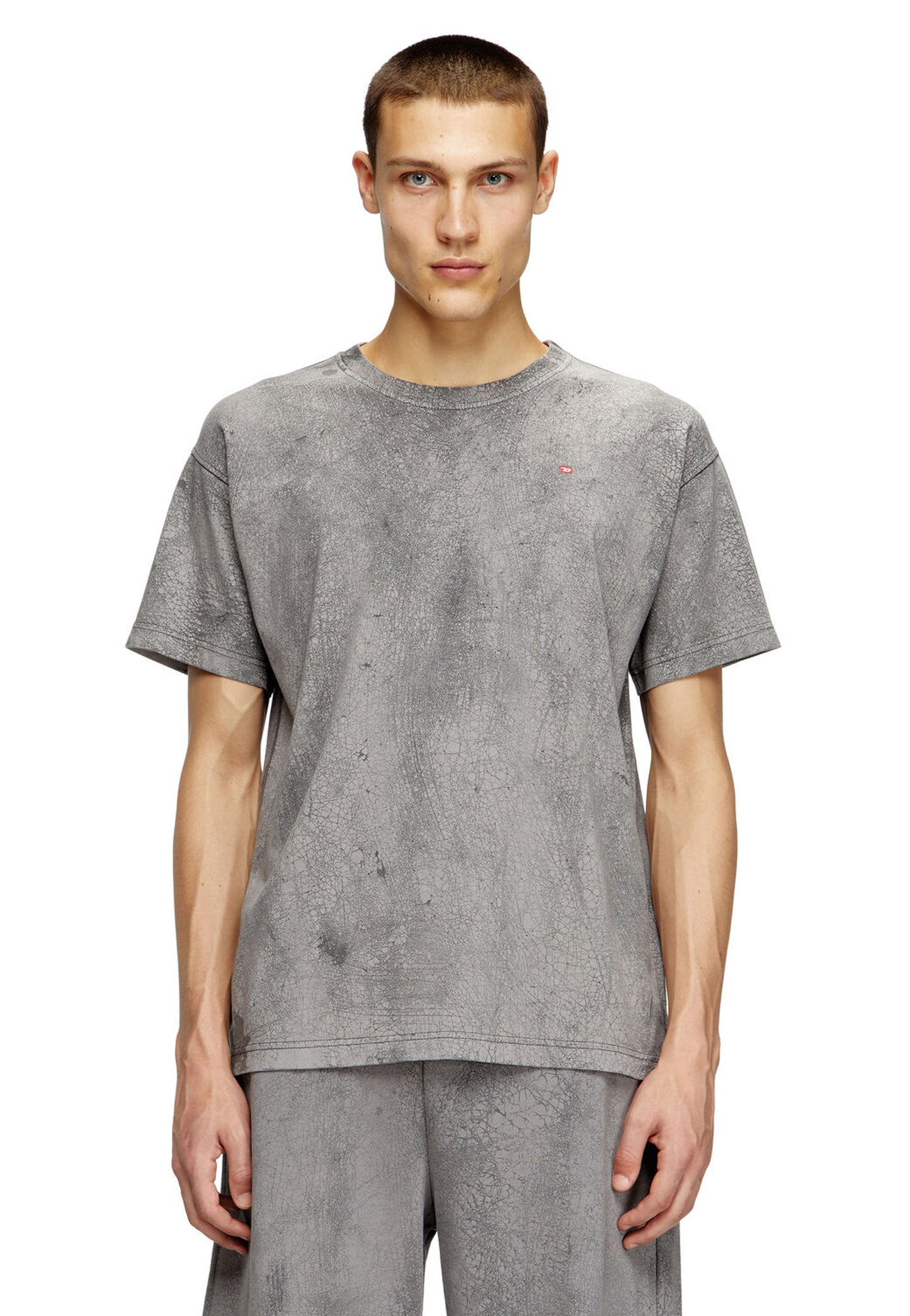 T-shirt girocollo cotone grigia T-Norm-T8 Diesel A25 A18486-0PLBU 3434 DIESEL 