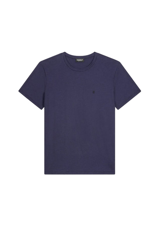 T-shirt girocollo blu cotone Dondup A25 US198 JF0195U ZL4890 DONDUP 