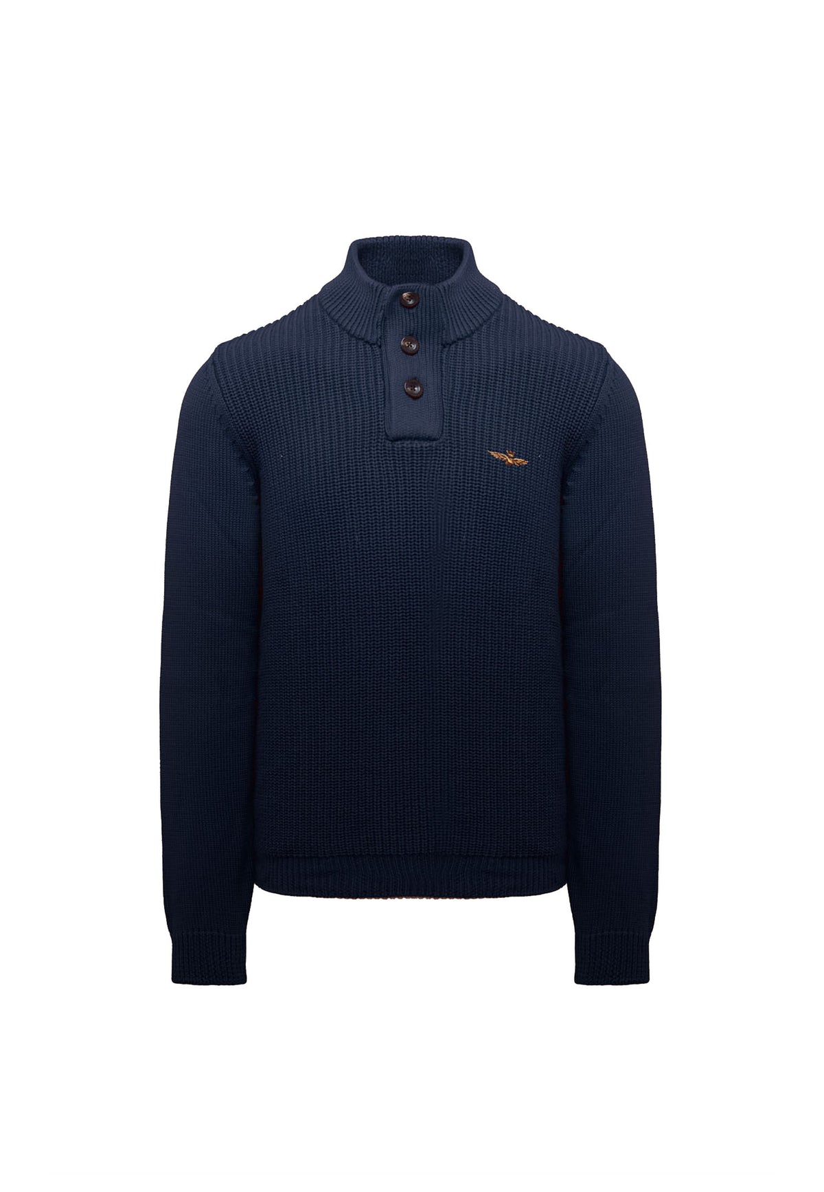 Maglia blu cotone con bottoni Aeronautica Militare A26 262MA1572UL00409 0818408184 AERONAUTICA MILITARE 