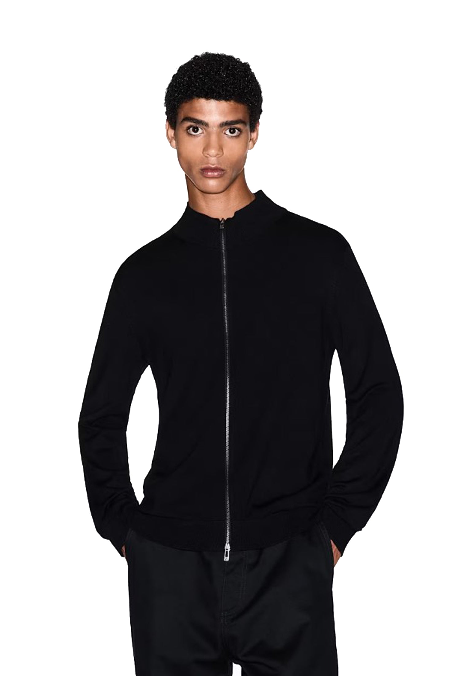 Maglia cardigan nero full zio collo alto Armani Exchange A26 XM001279 AF10454 UC001UC001 ARMANI EXCHANGE 
