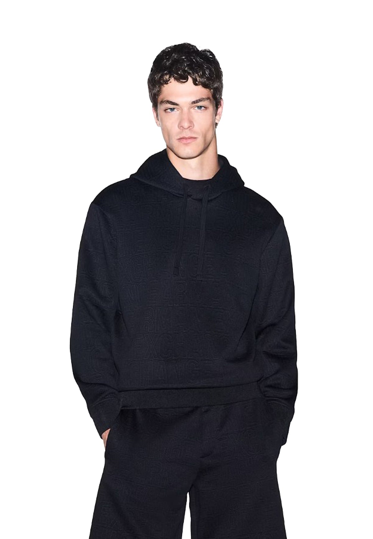 Felpa con cappuccio nera cotone Armani Exchange A26 XM002906 AF21862 UC001UC001 ARMANI EXCHANGE 